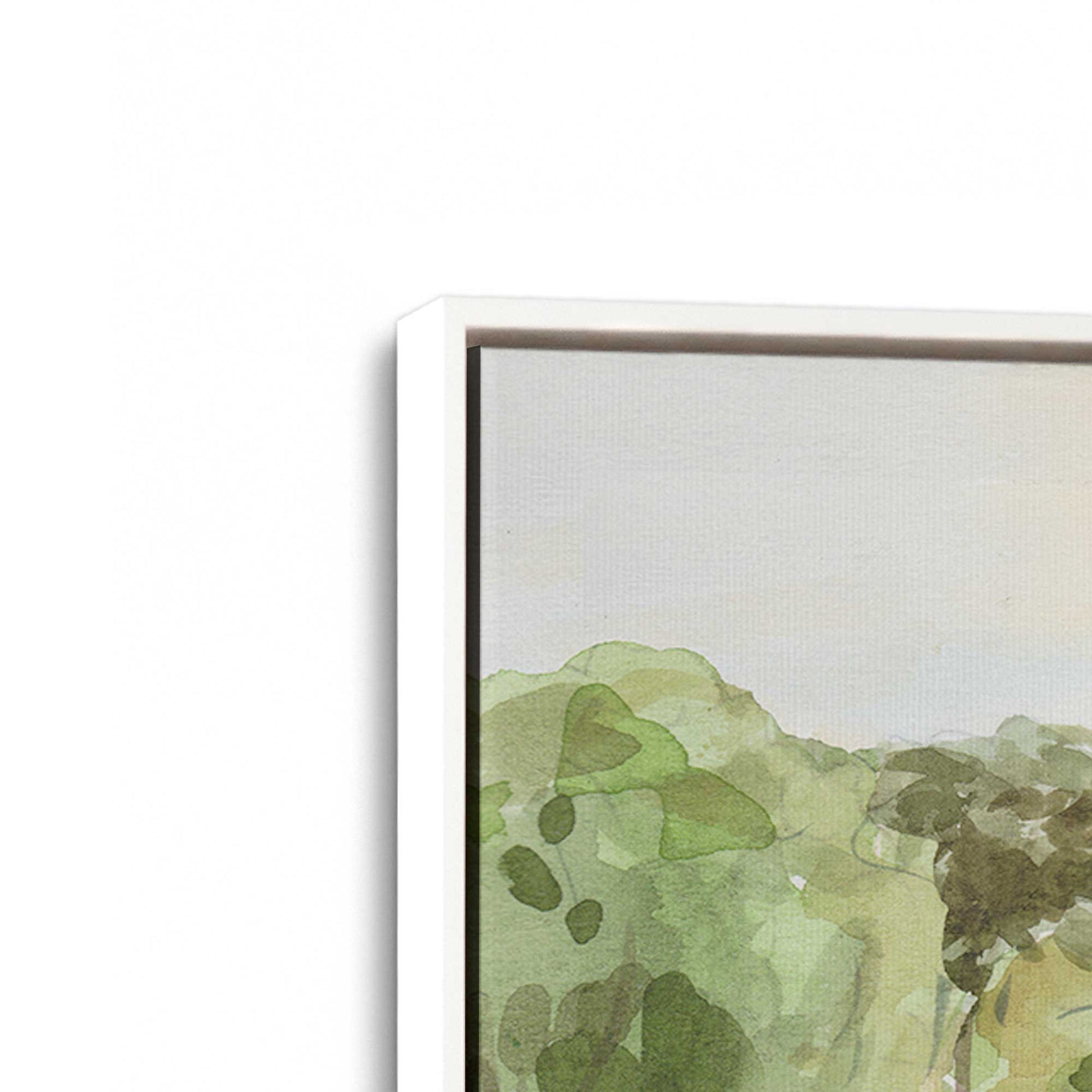 [Color:Opaque White], Picture of art in a White frame at an angle