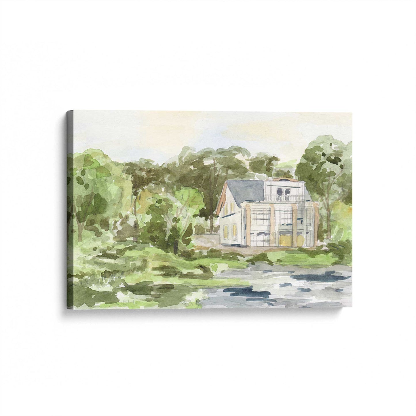 [Color:Stretched Canvas], Picture of art at an angle