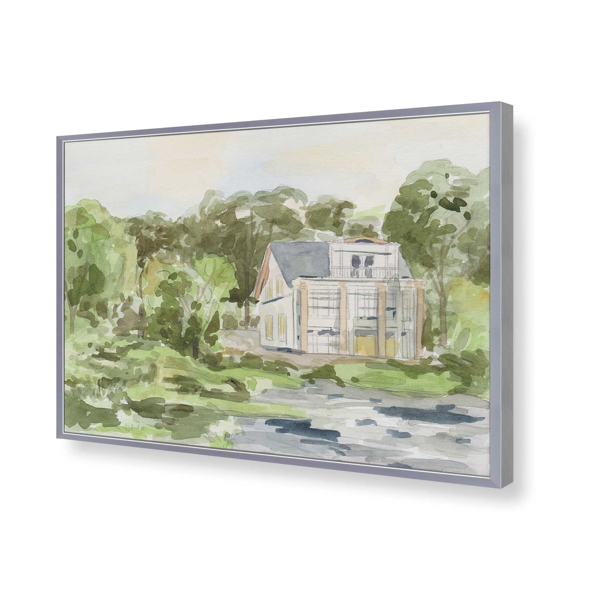 [Color:Polished Chrome], Picture of art in a Polished Chrome frame of the corner