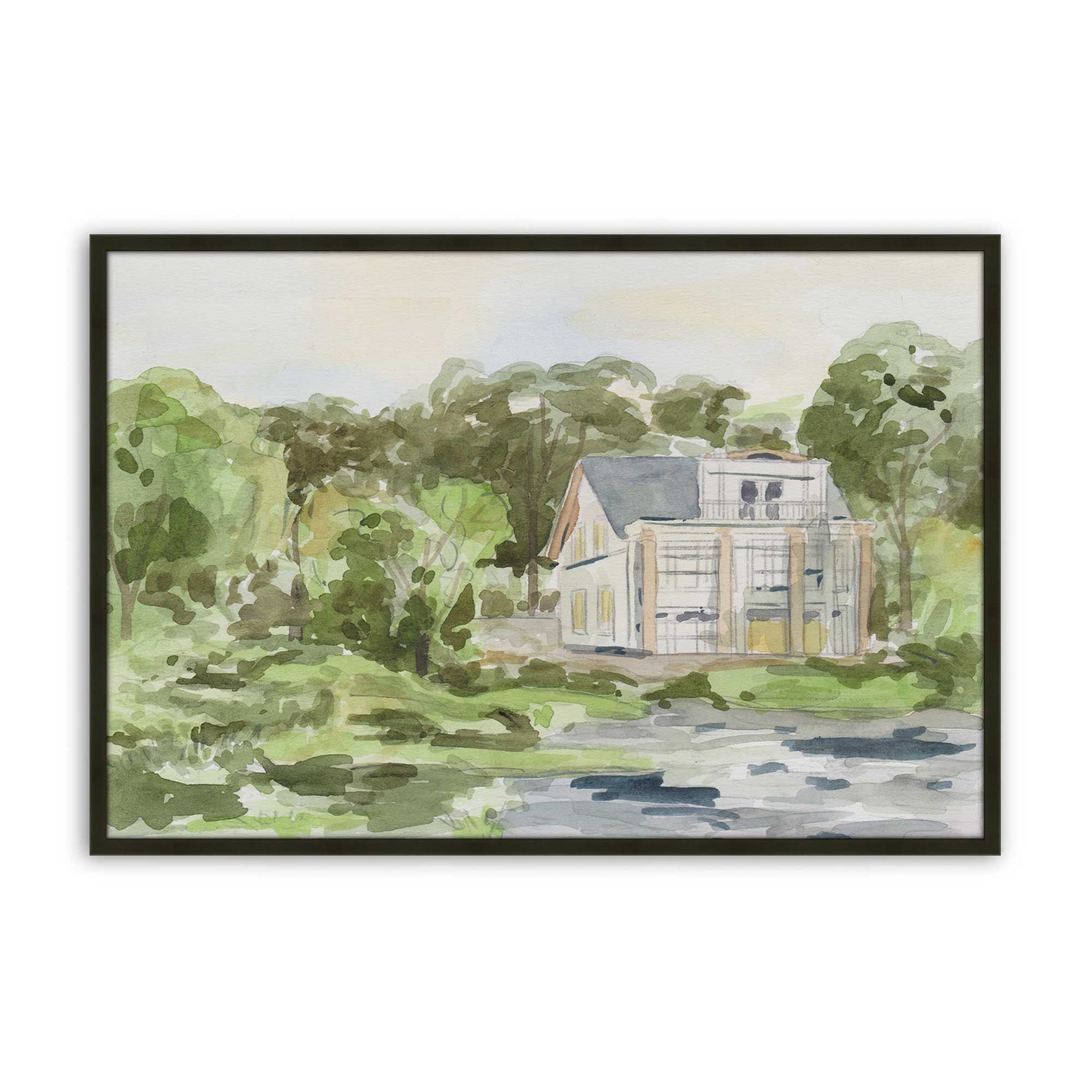 [Color:Satin Black], Picture of art in a Satin Black frame