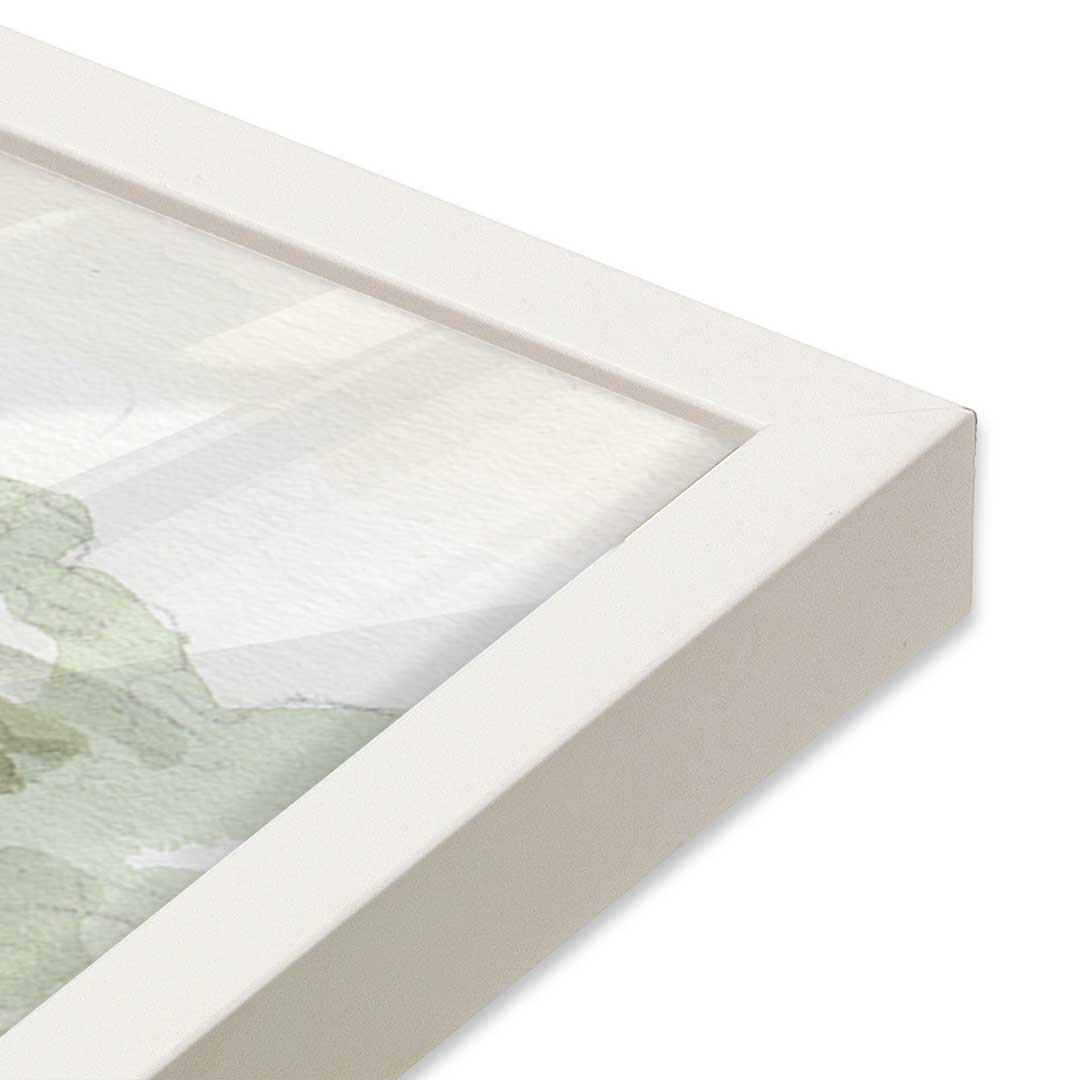 [Color:Opaque White], Picture of art in a Opaque White frame at an angle