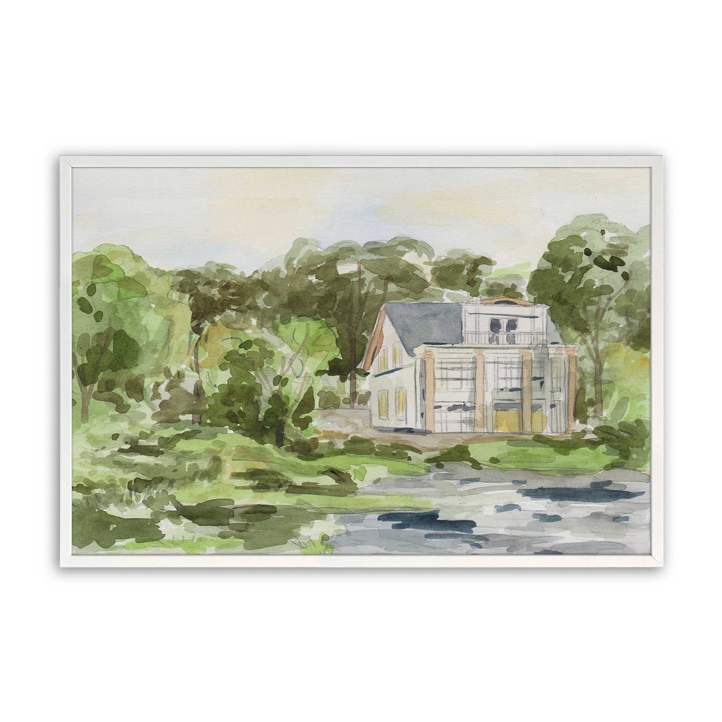 [Color:Opaque White], Picture of art in a Opaque White frame