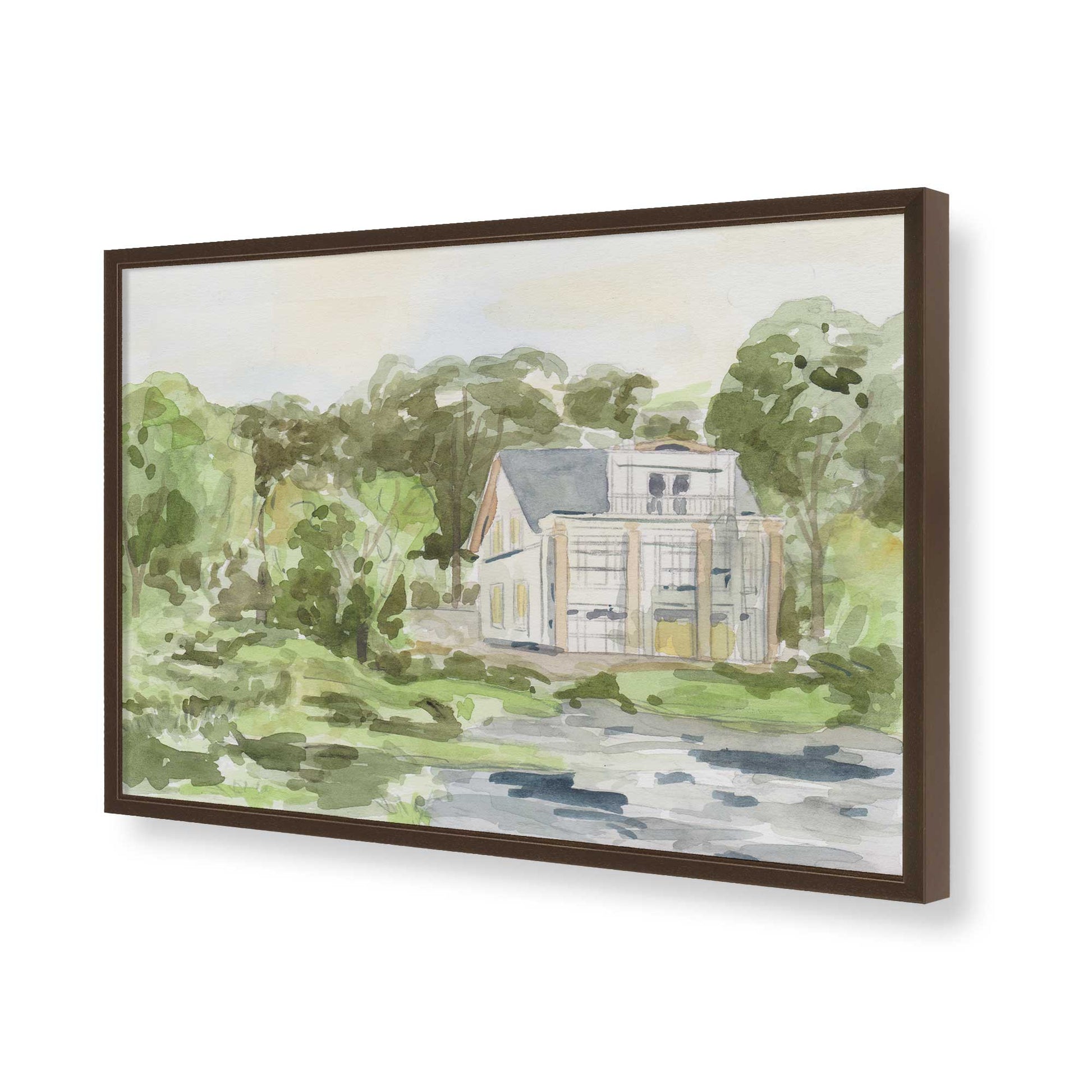 [Color:Belvinder Brown], Picture of art in a Belvinder Brown frame of the corner