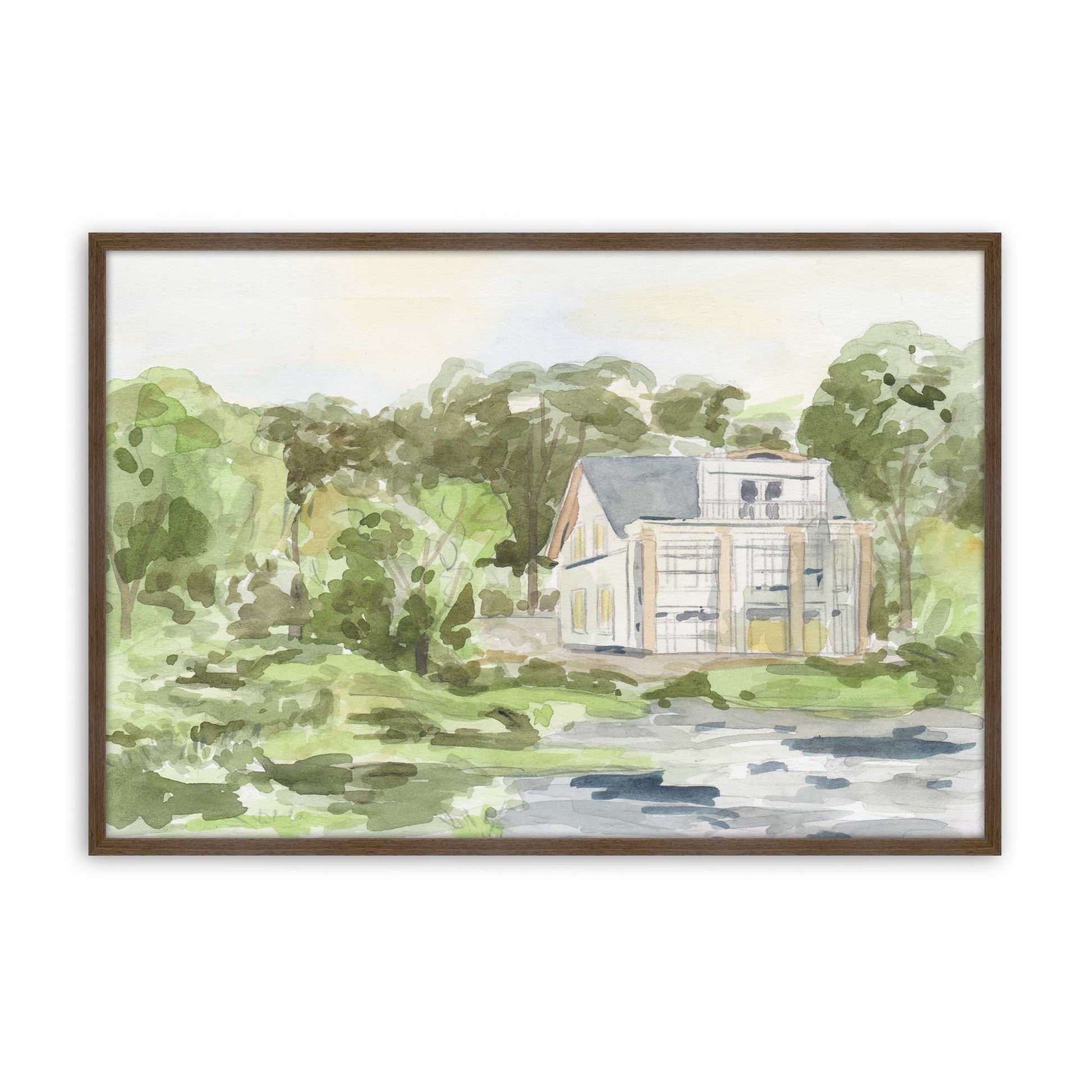 [Color:Walnut], Picture of art in a Walnut frame