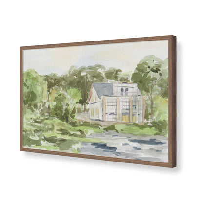[Color:Walnut], Picture of art in a Walnut frame of the corner
