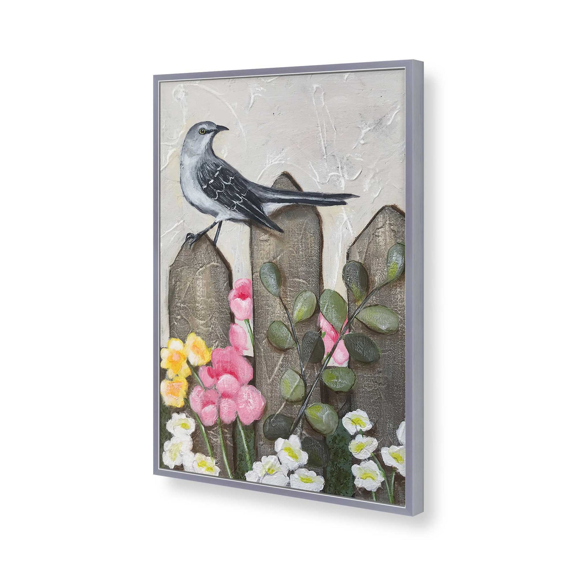 [Color:Polished Chrome], Picture of art in a Polished Chrome frame of the corner