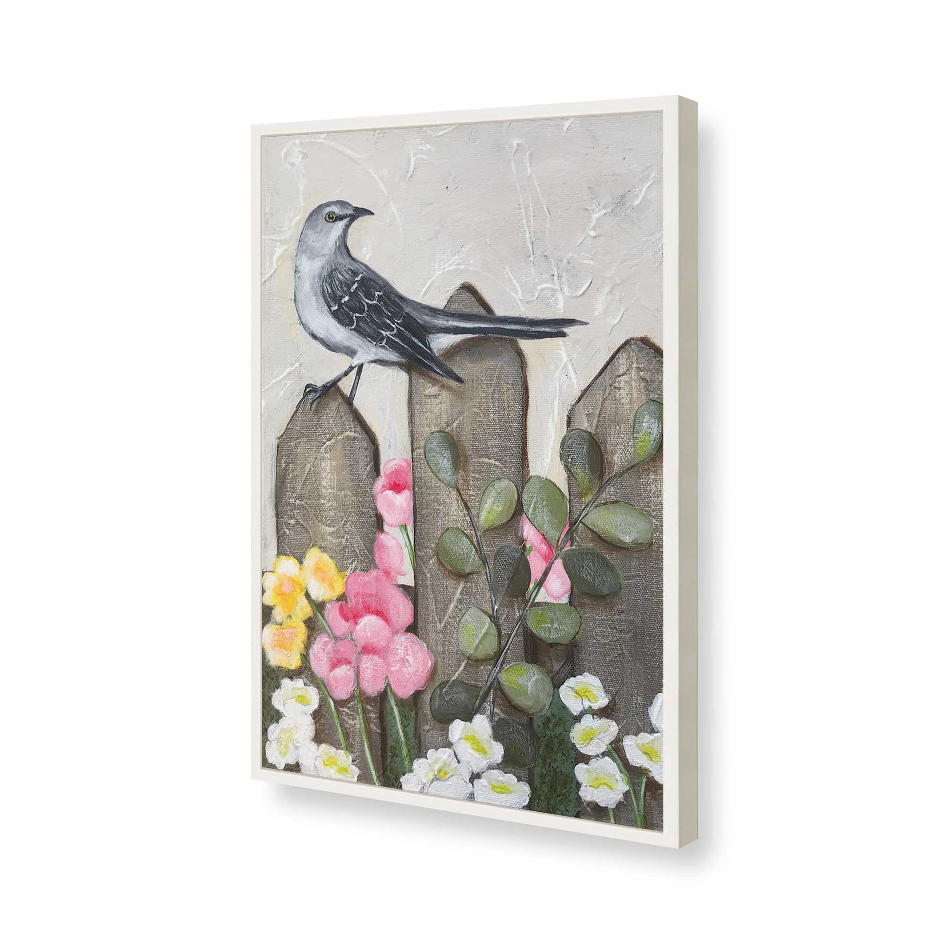 [Color:Opaque White], Picture of art in a Opaque White frame of the corner