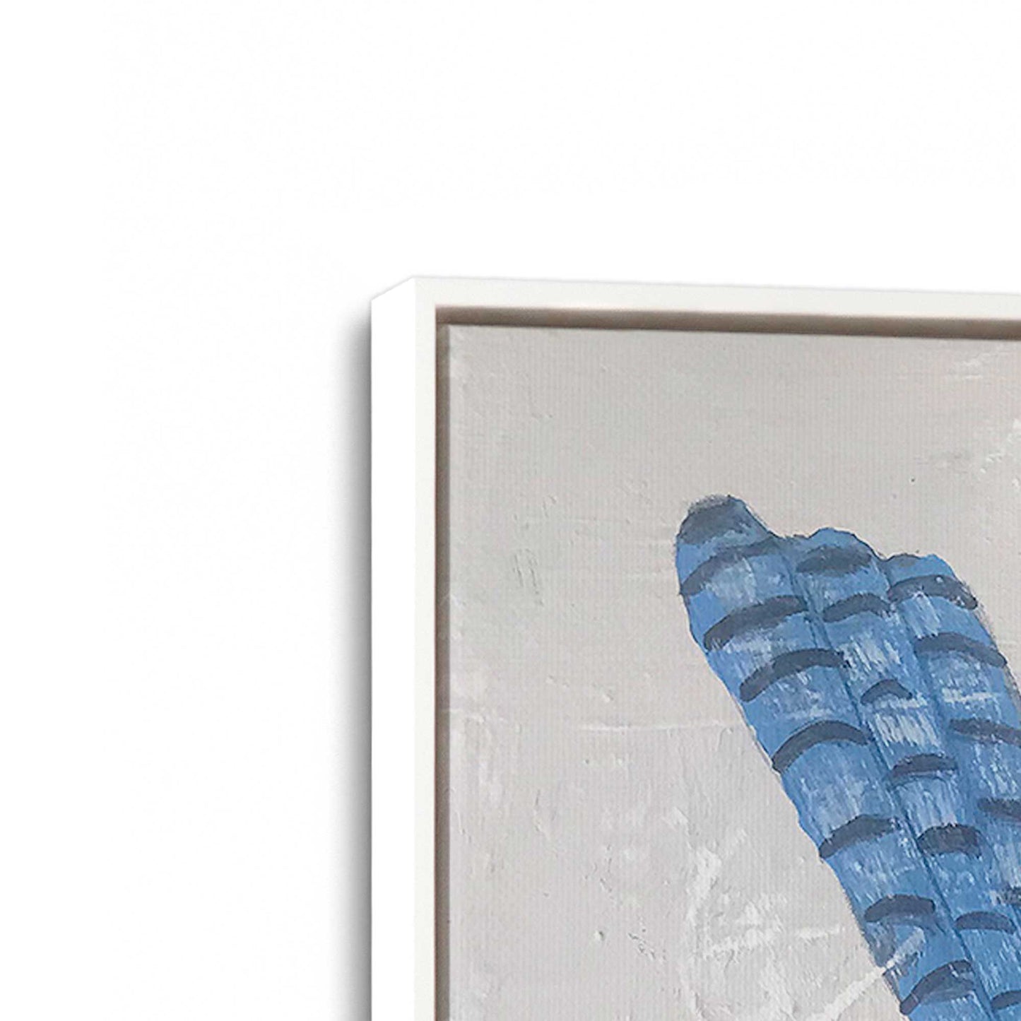 [Color:Opaque White], Picture of art in a White frame at an angle