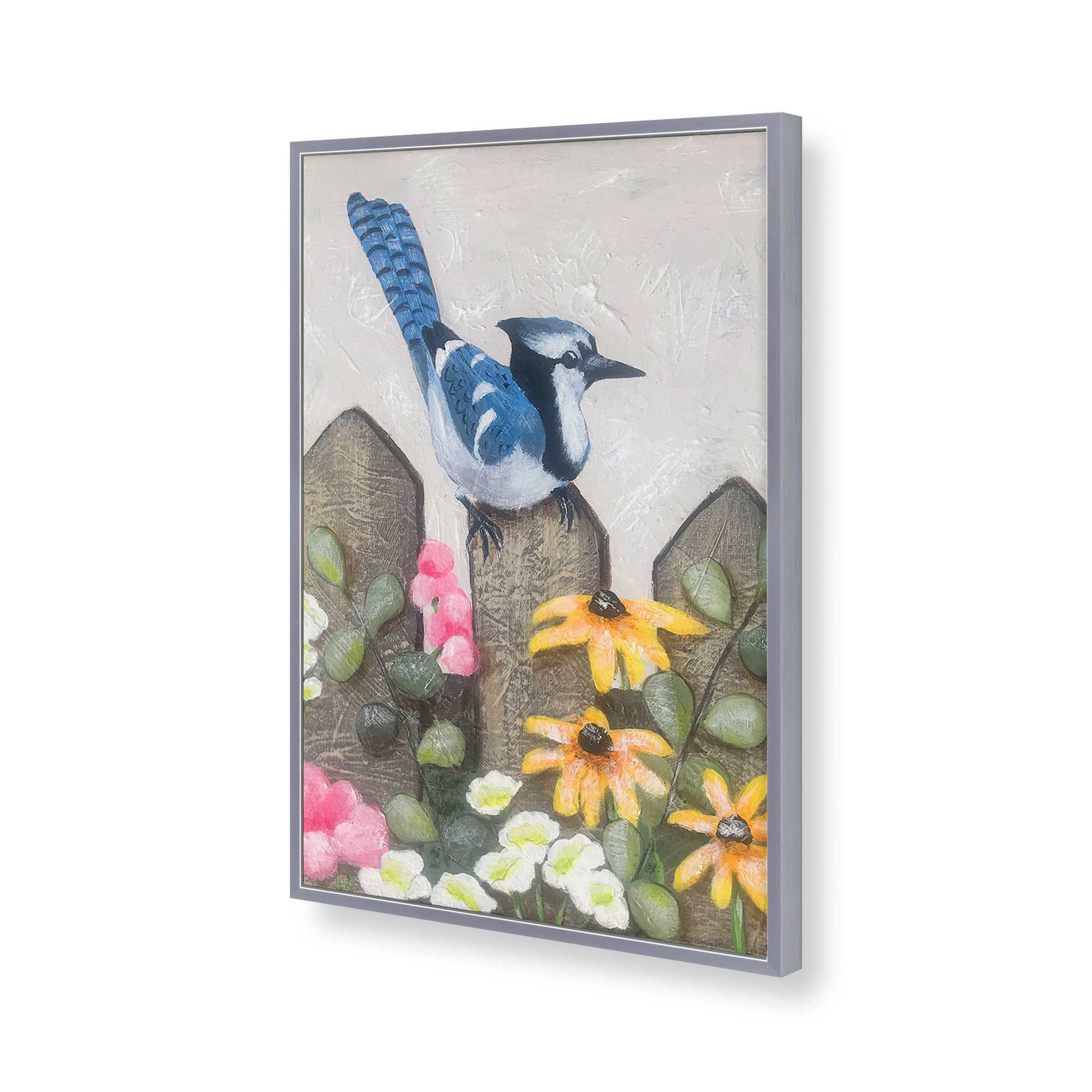 [Color:Polished Chrome], Picture of art in a Polished Chrome frame of the corner