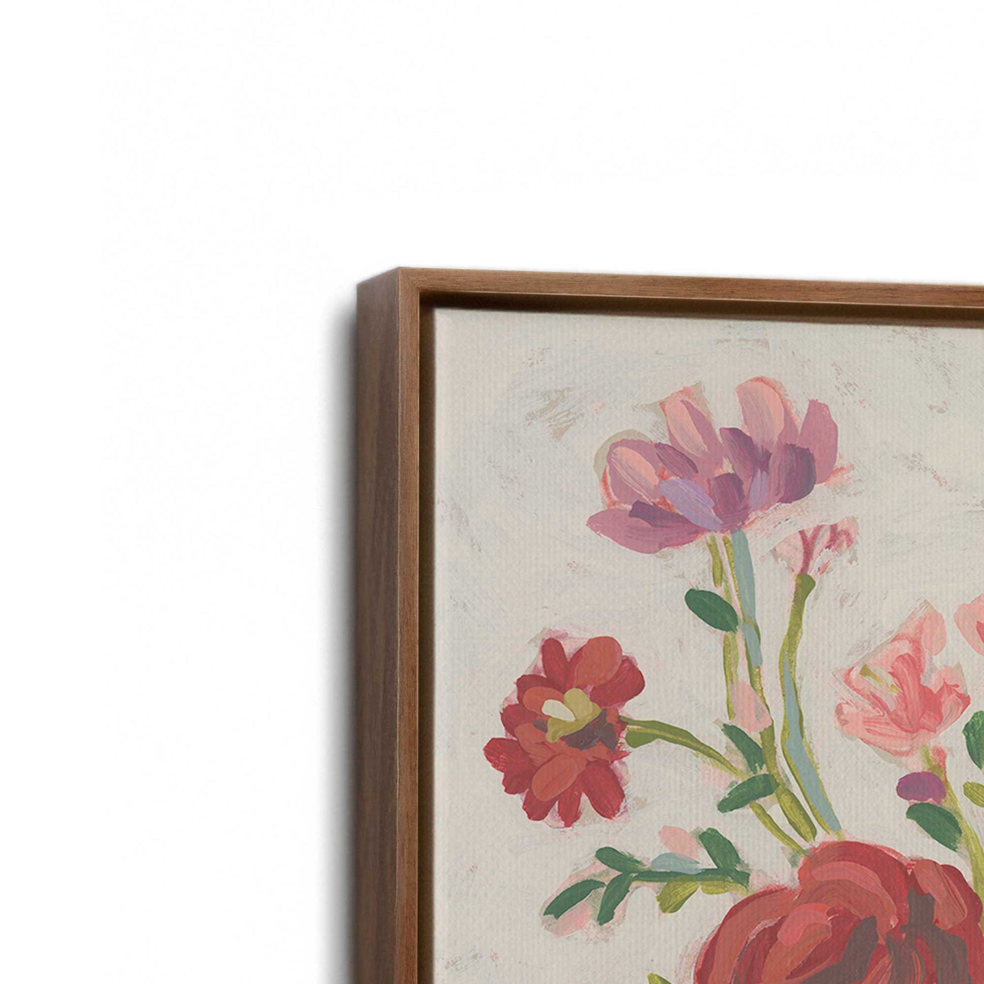 [Color:Walnut], Picture of art in a Walnut frame at an angle
