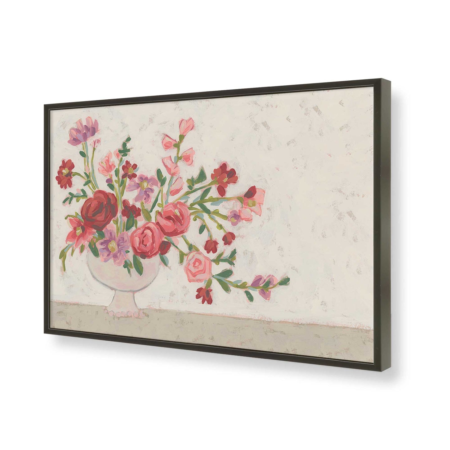 [Color:Satin Black], Picture of art in a Satin Black frame of the corner