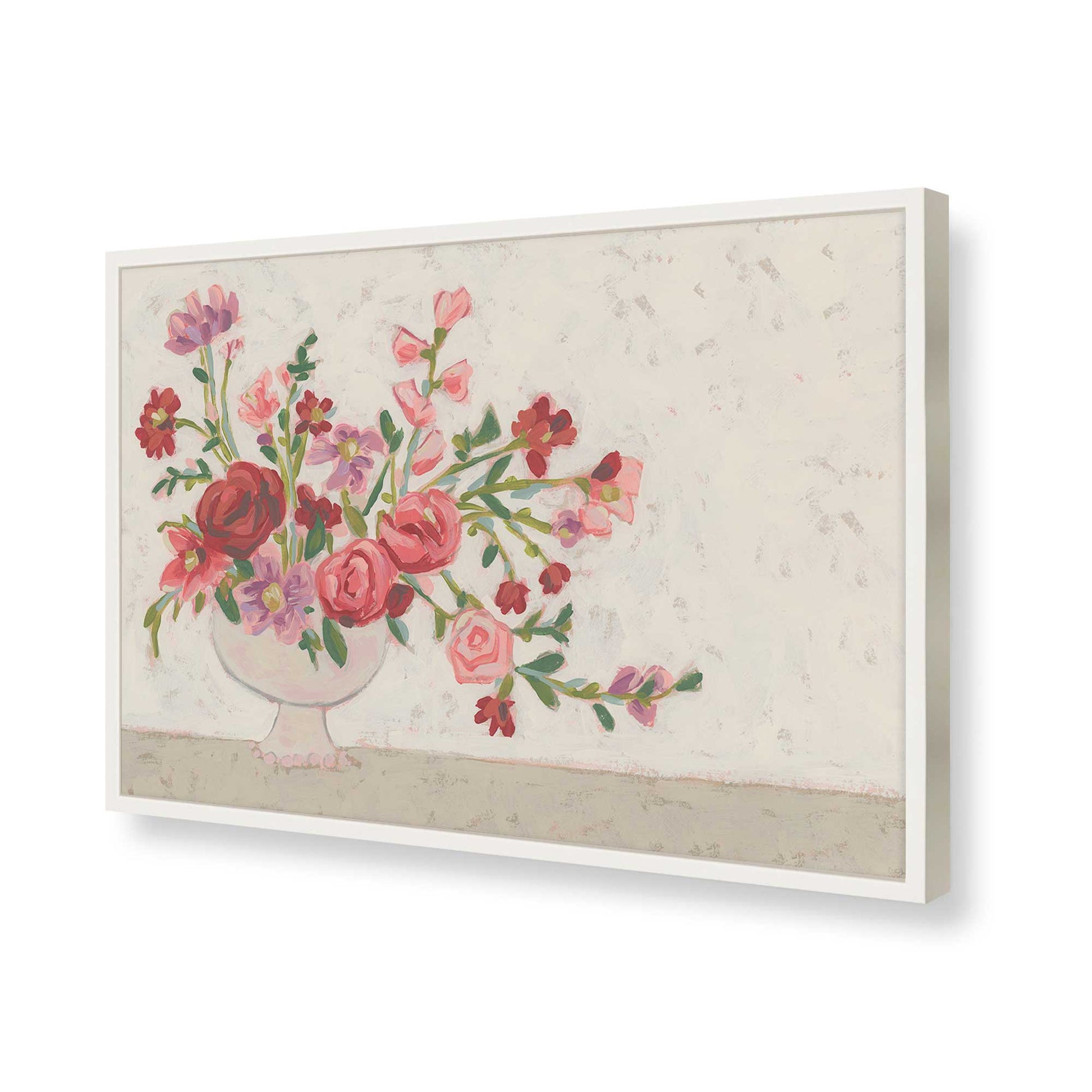 [Color:Opaque White], Picture of art in a Opaque White frame of the corner