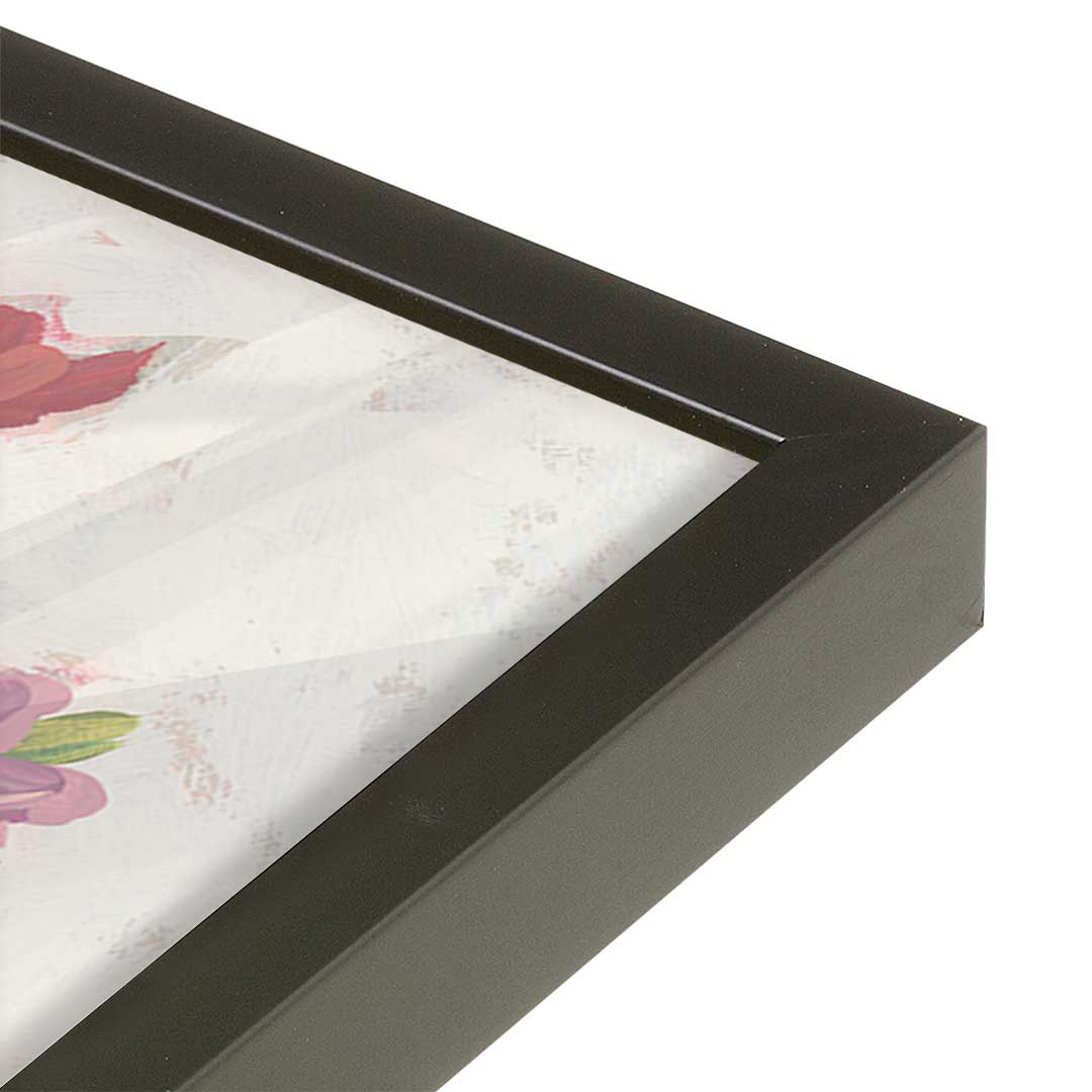 [Color:Satin Black], Picture of art in a Satin Black frame at an angle