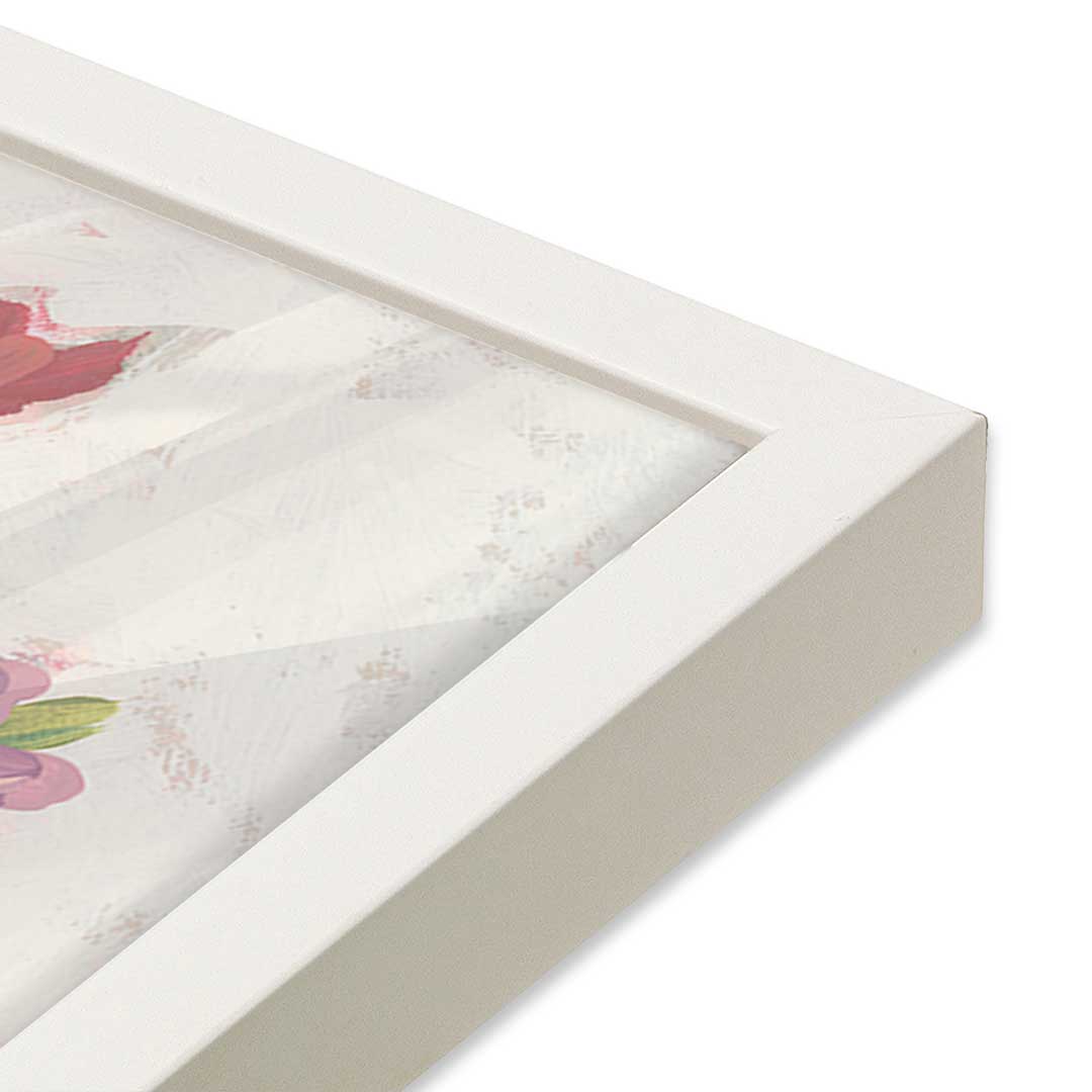 [Color:Opaque White], Picture of art in a Opaque White frame at an angle