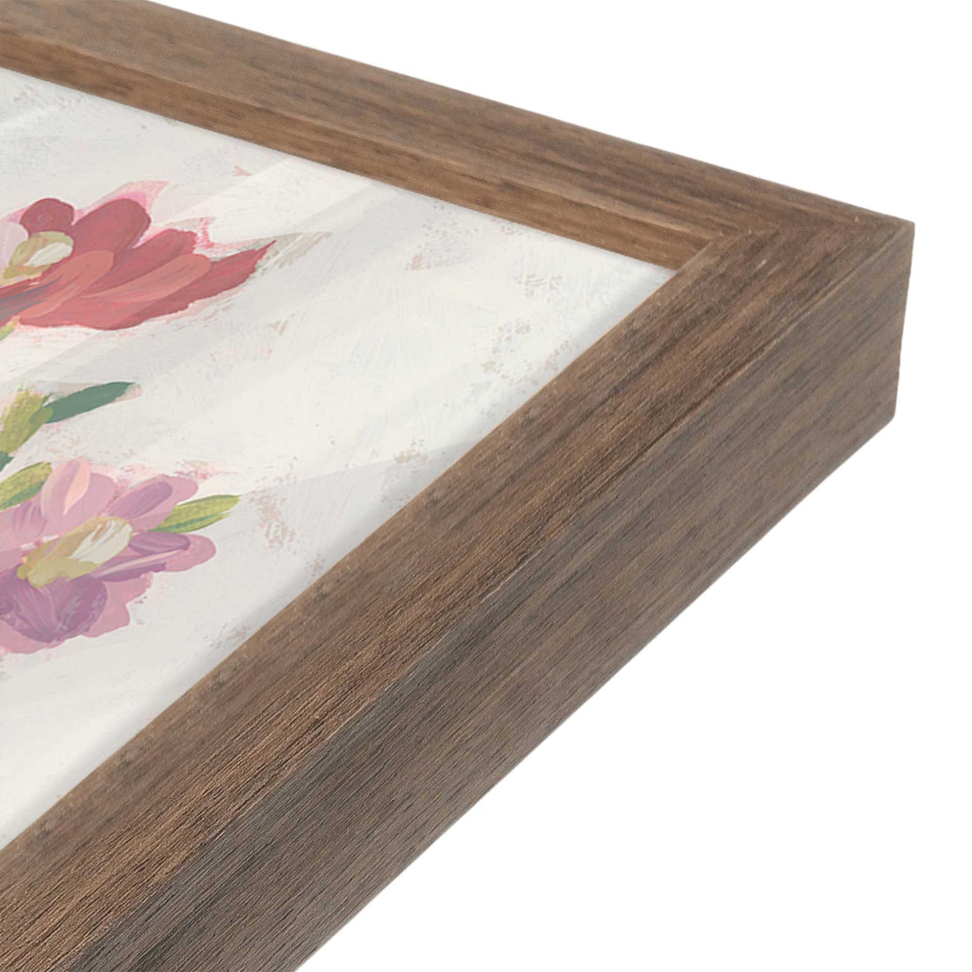 [Color:Walnut], Picture of art in a Walnut frame at an angle