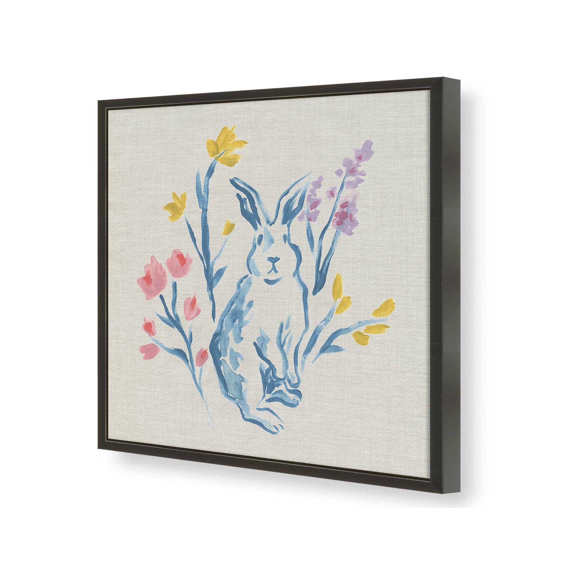 [Color:Satin Black], Picture of art in a Satin Black frame of the corner