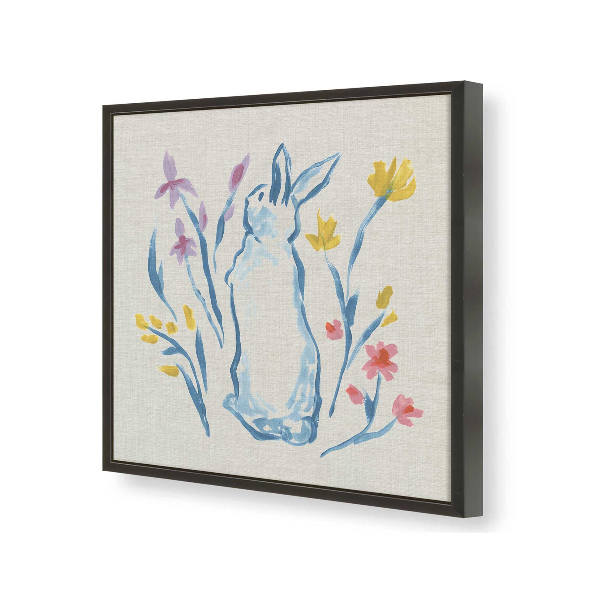 [Color:Satin Black], Picture of art in a Satin Black frame of the corner