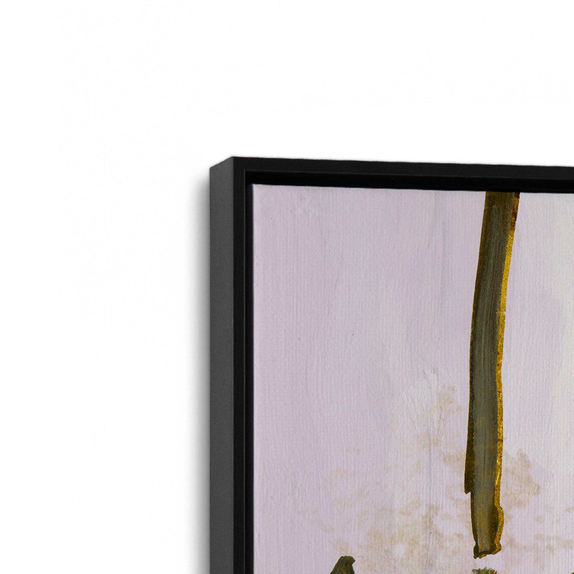 [Color:Satin Black], Picture of art in a Satin Black frame at an angle