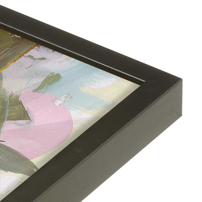[Color:Satin Black], Picture of art in a Satin Black frame at an angle