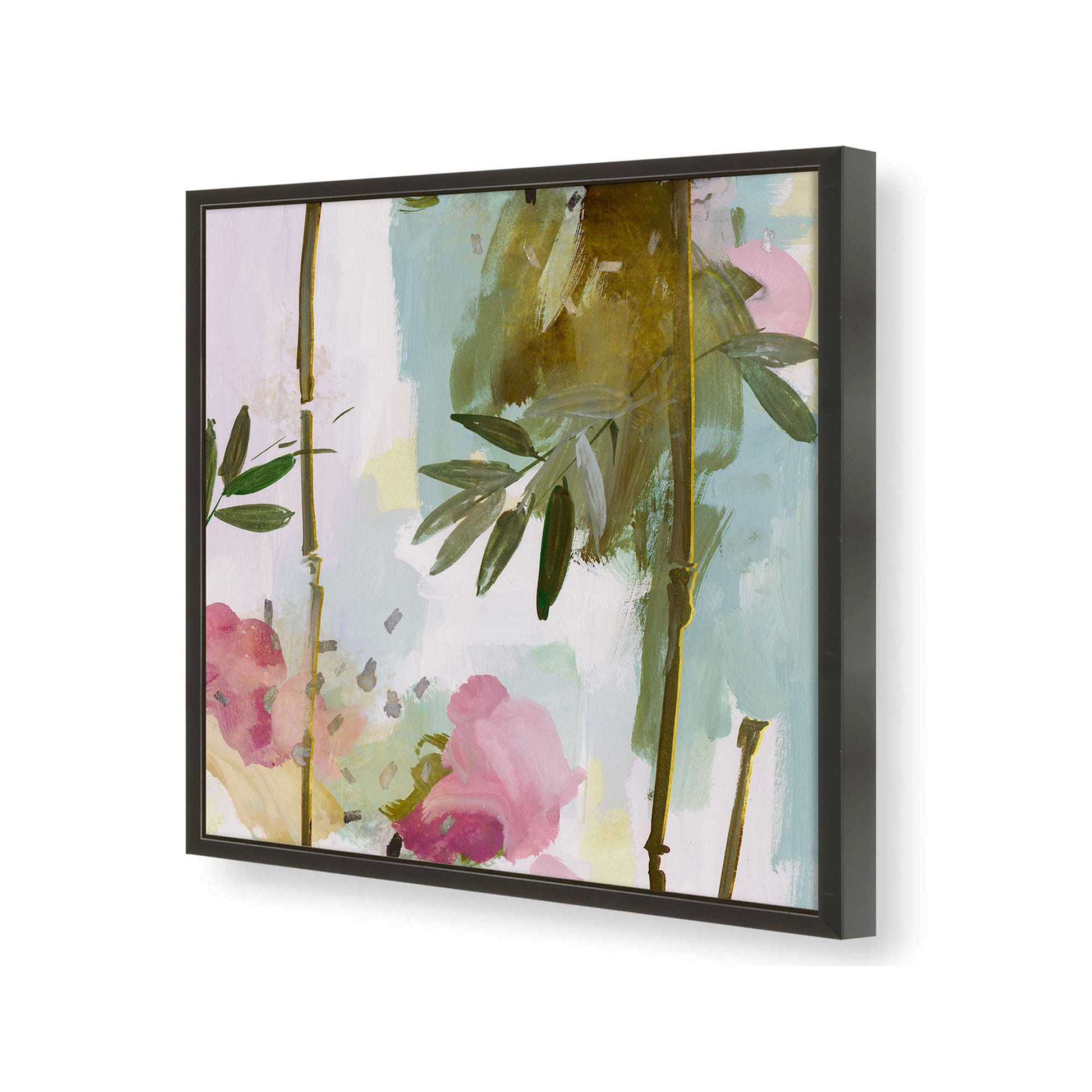 [Color:Satin Black], Picture of art in a Satin Black frame of the corner