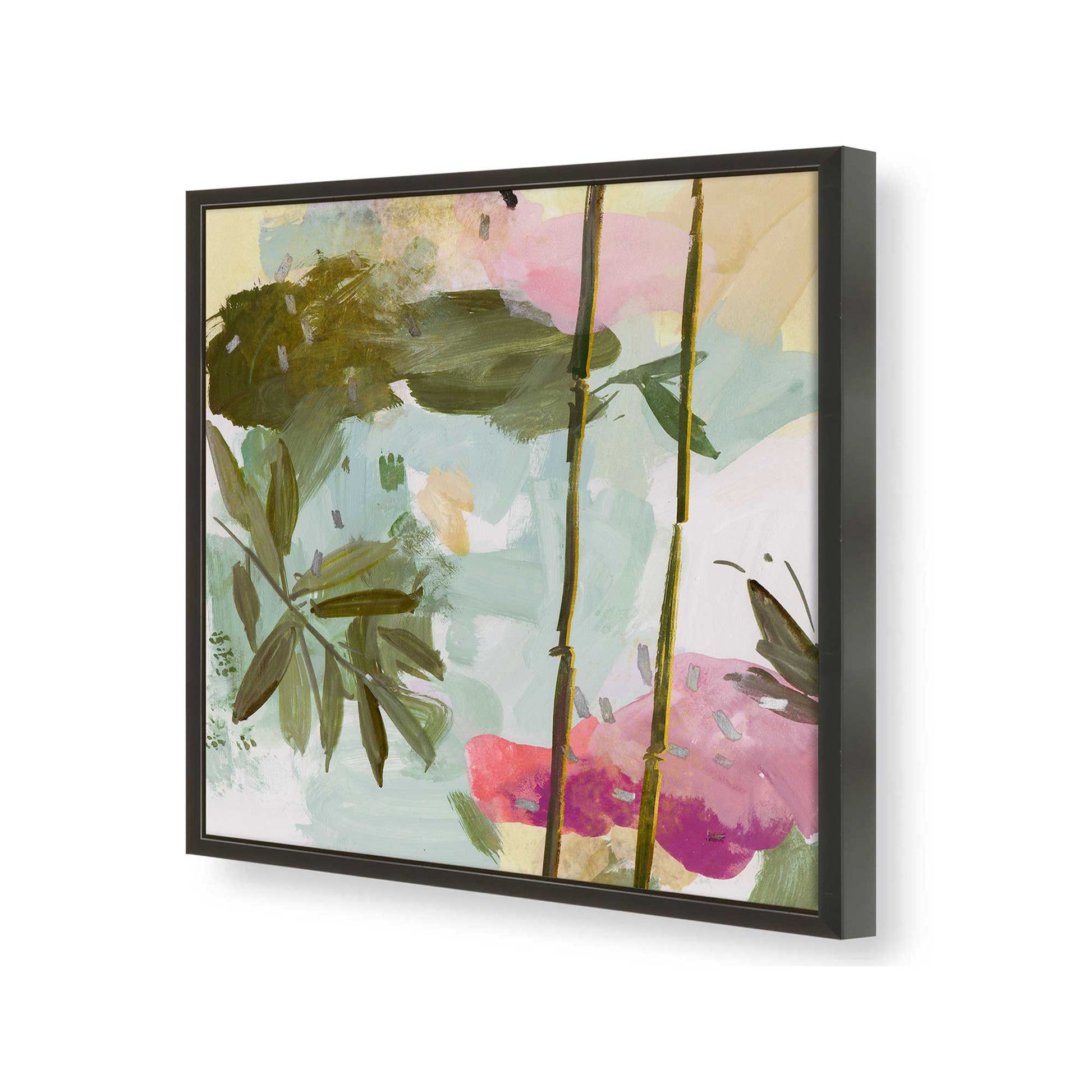 [Color:Satin Black], Picture of art in a Satin Black frame of the corner