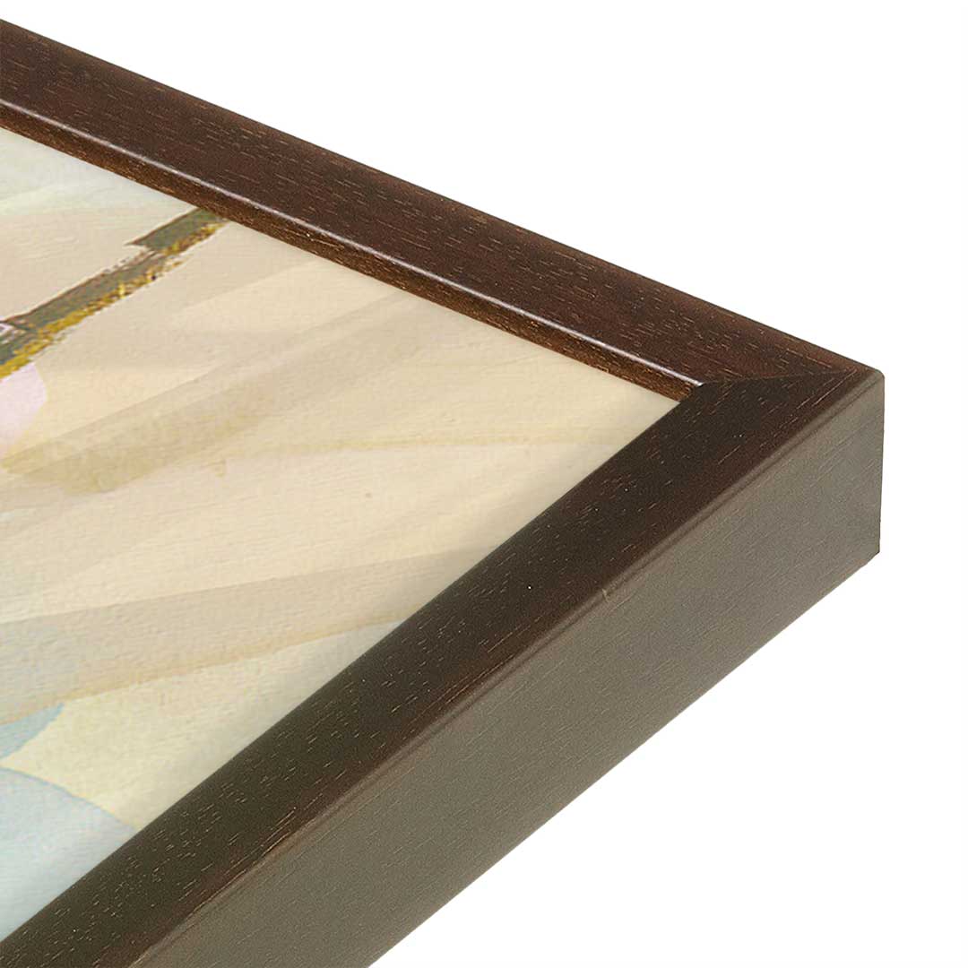 [Color:Espresso], Picture of art in a Espresso frame at an angle