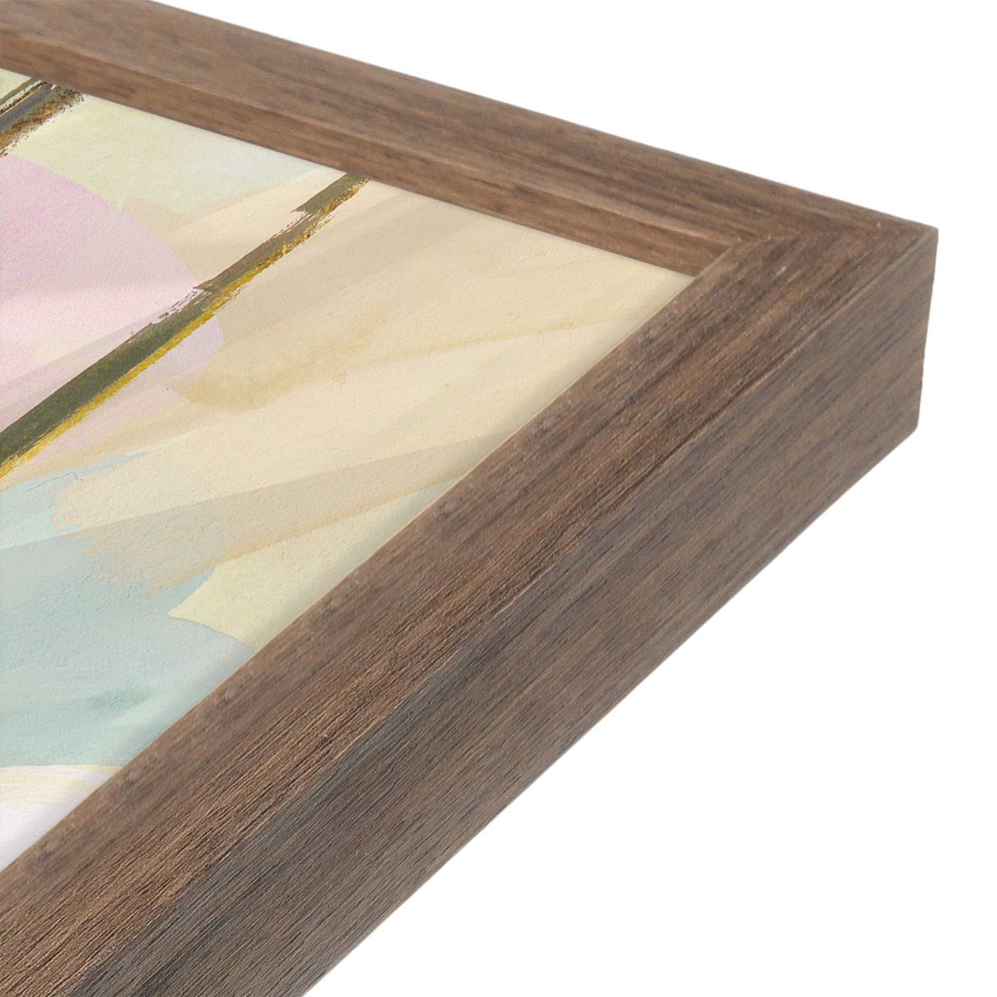 [Color:Walnut], Picture of art in a Walnut frame at an angle
