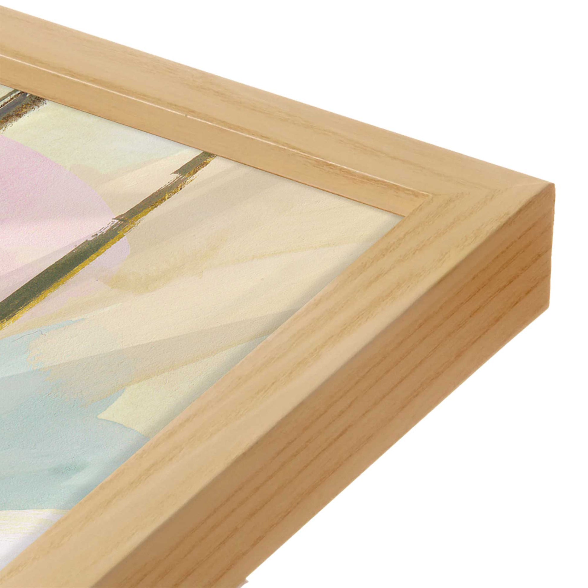 [Color:American Maple], Picture of art in a American Maple frame at an angle