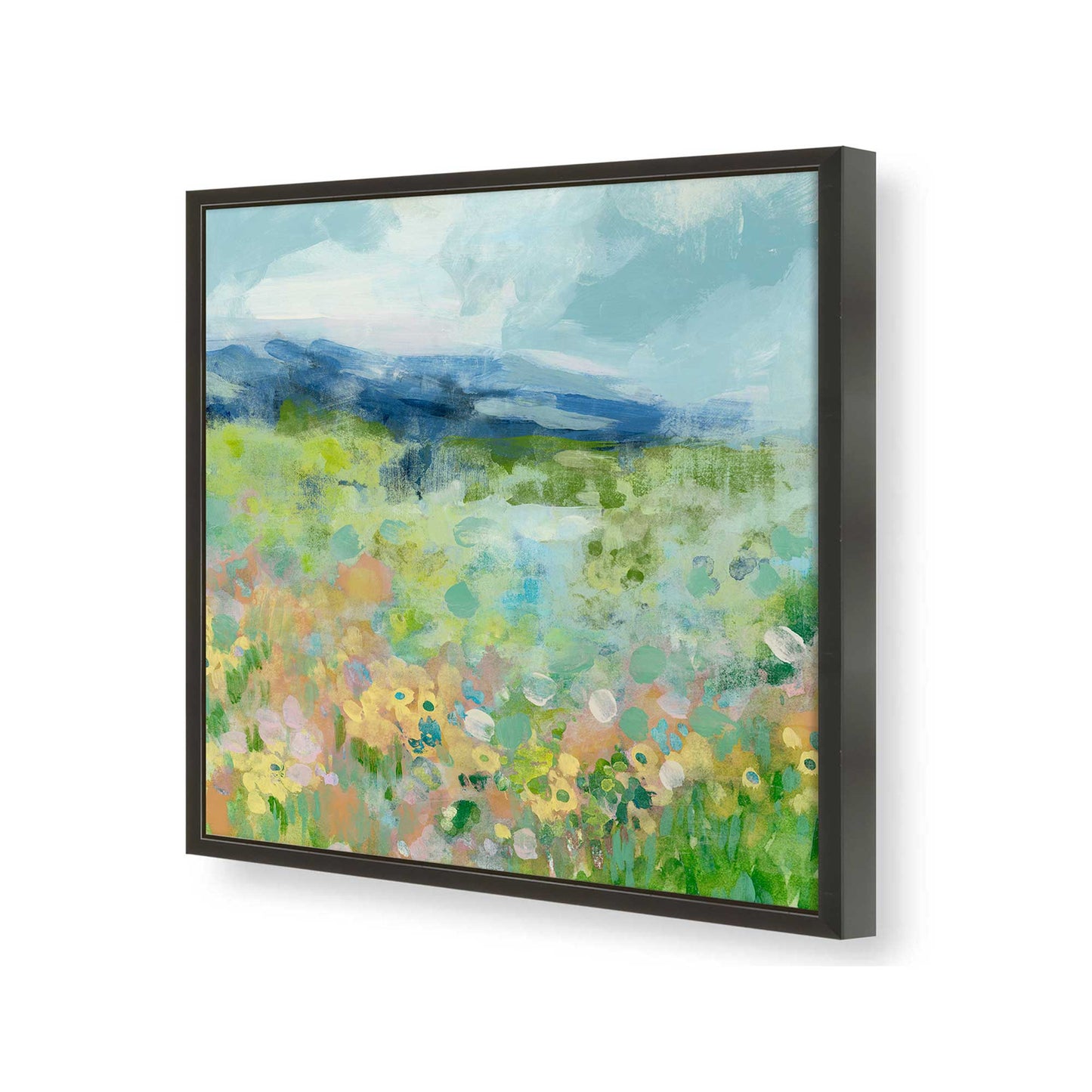 [Color:Satin Black], Picture of art in a Satin Black frame of the corner