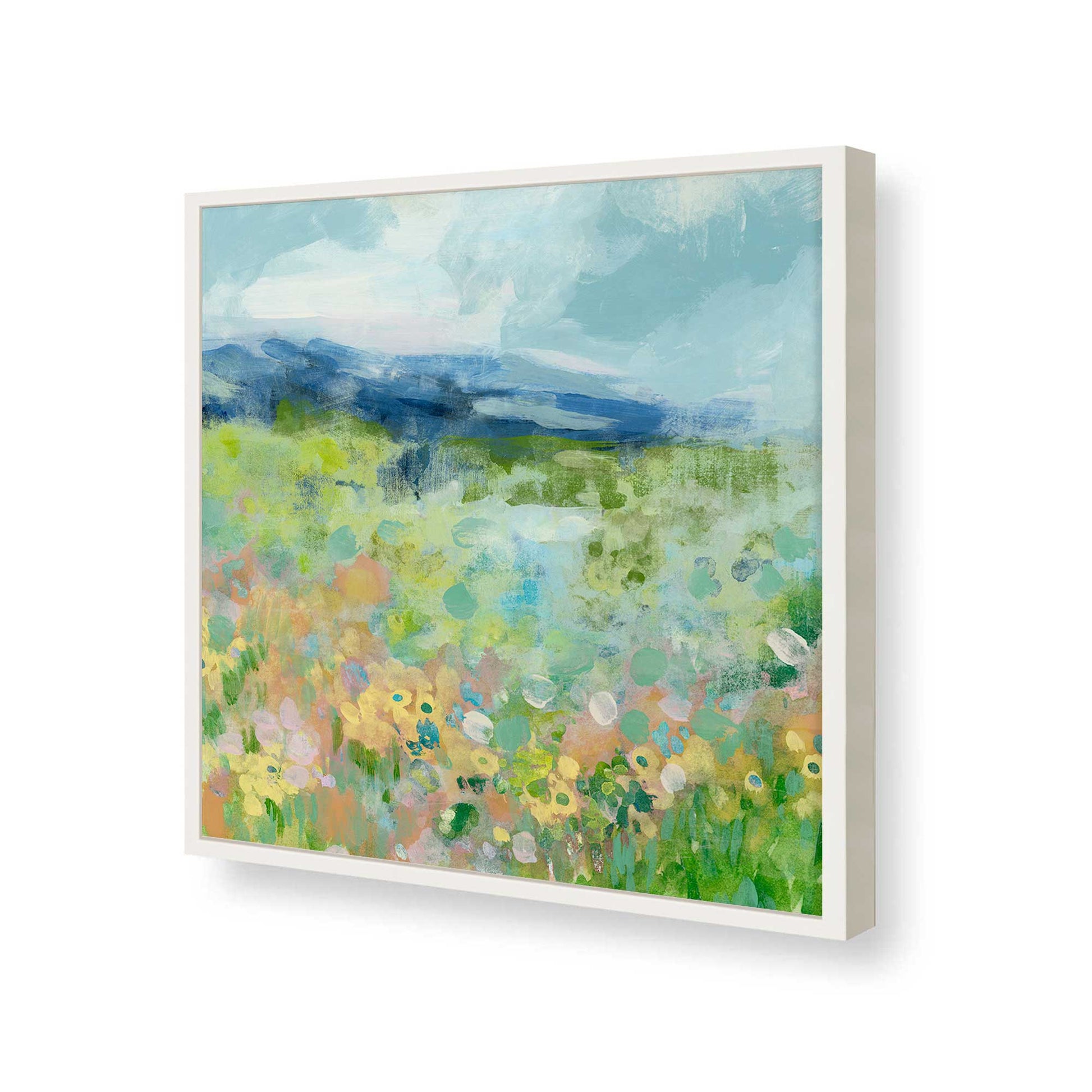 [Color:Opaque White], Picture of art in a Opaque White frame of the corner