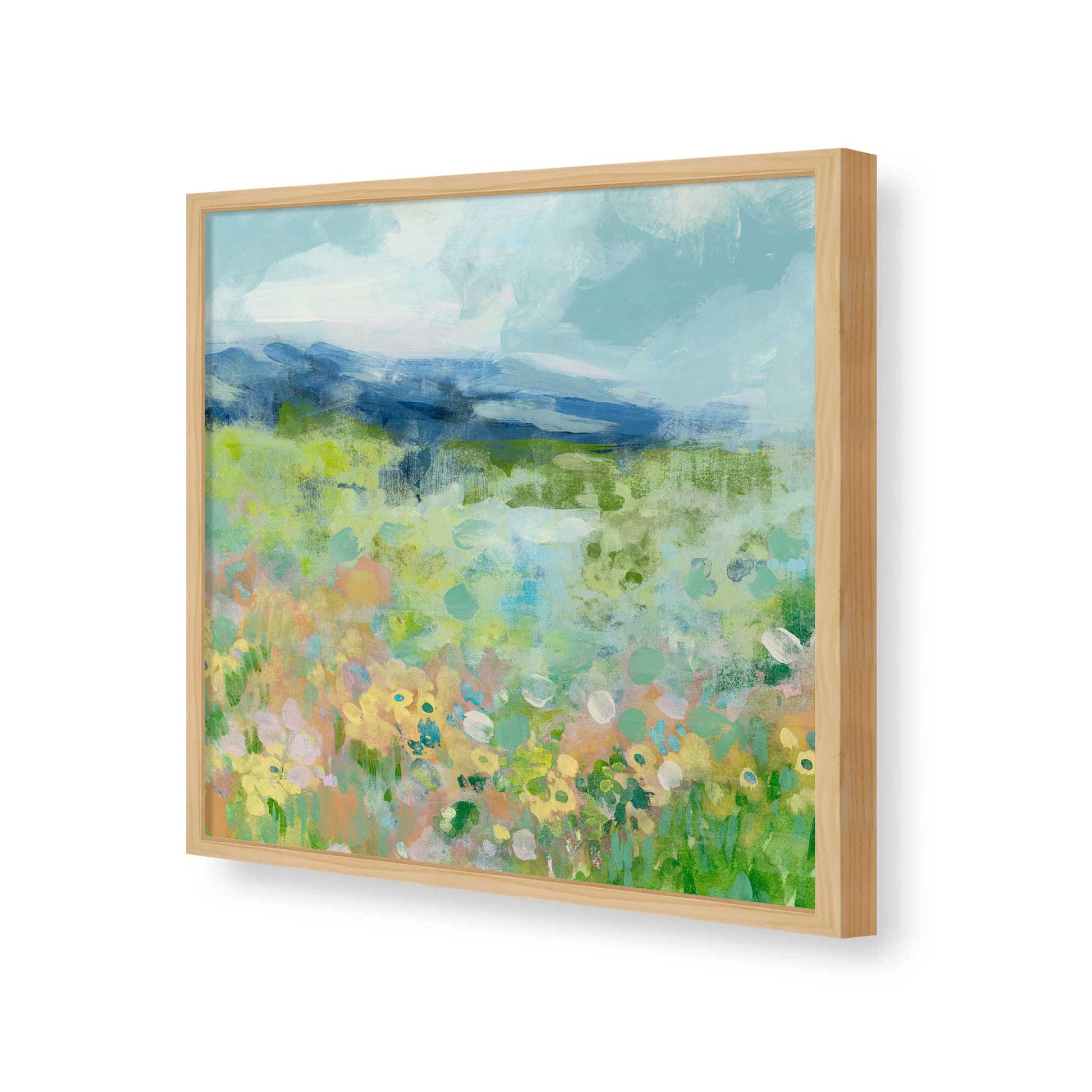 [Color:American Maple], Picture of art in a American Maple frame of the corner