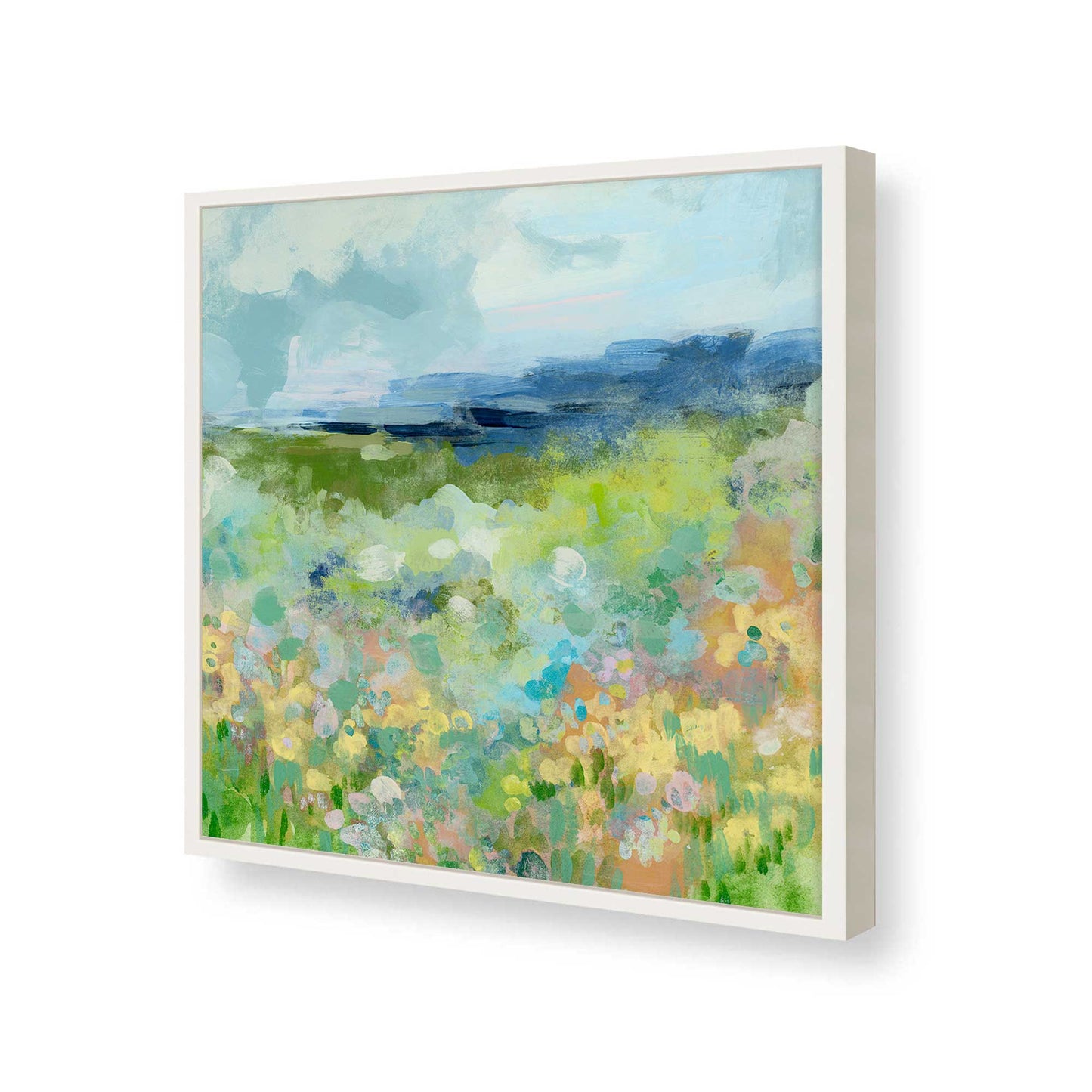 [Color:Opaque White], Picture of art in a Opaque White frame of the corner