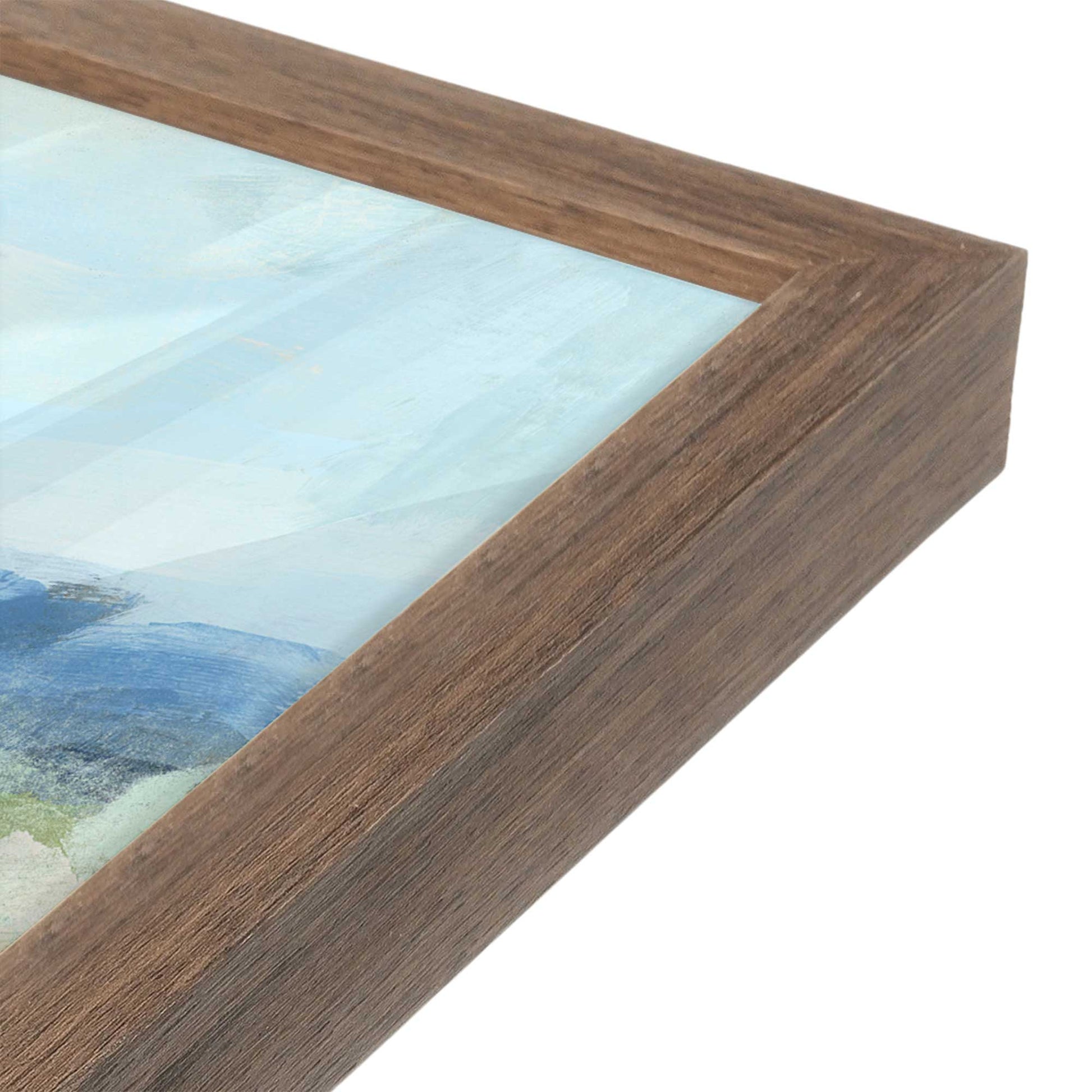 [Color:Walnut], Picture of art in a Walnut frame at an angle