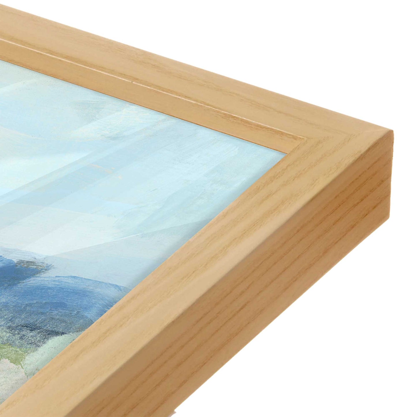 [Color:American Maple], Picture of art in a American Maple frame at an angle