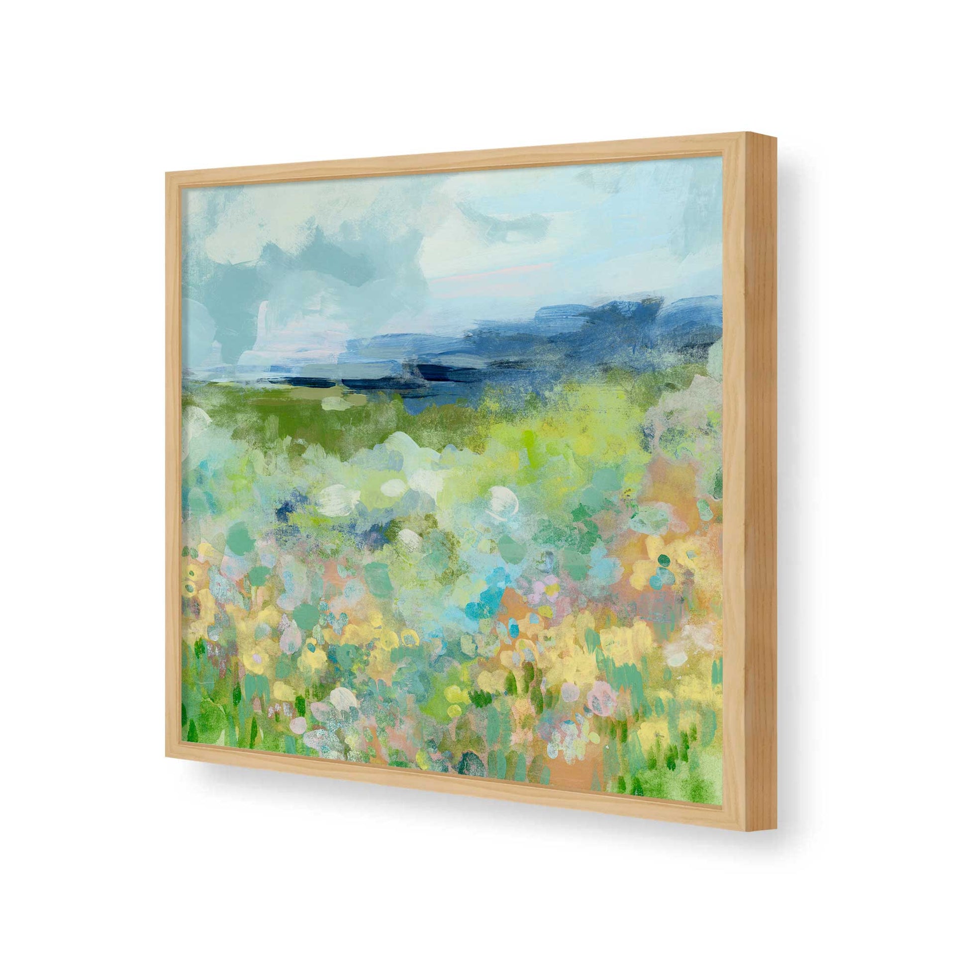 [Color:American Maple], Picture of art in a American Maple frame of the corner