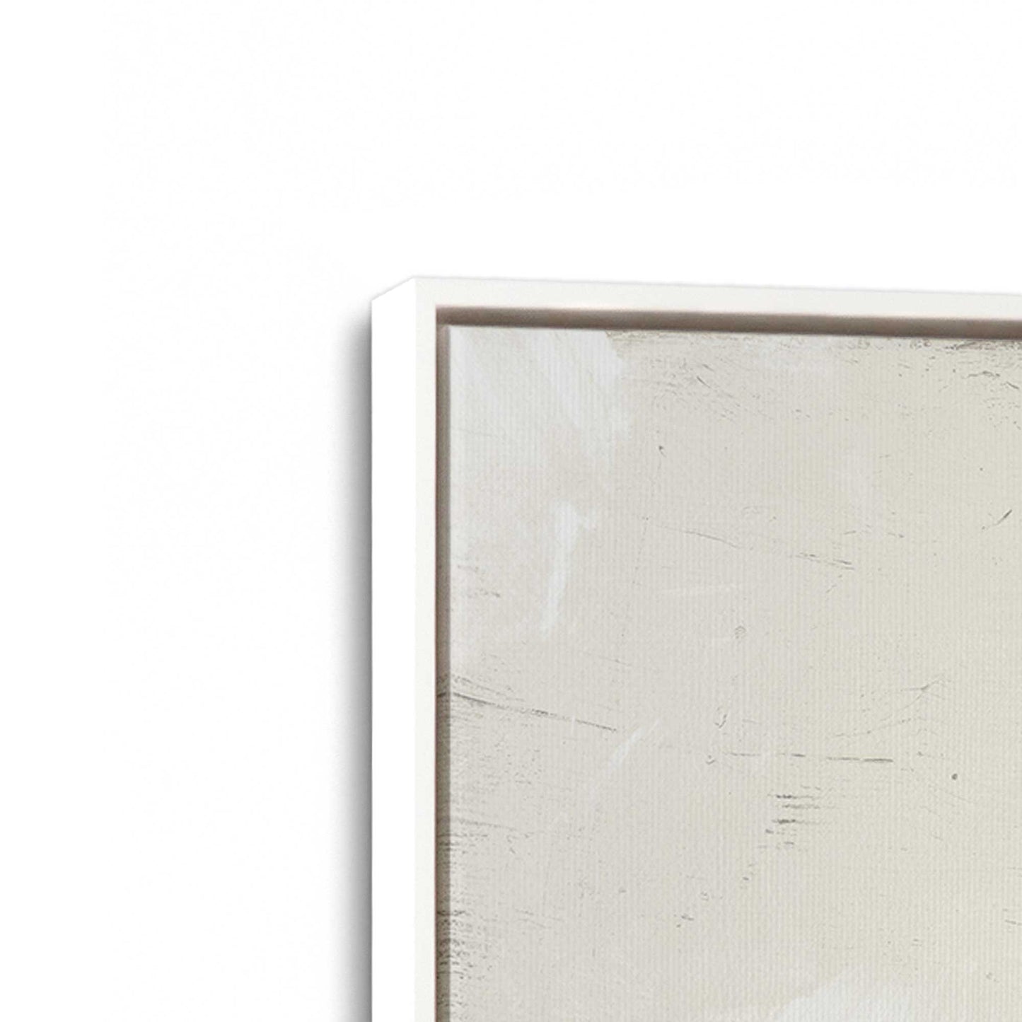 [Color:Opaque White], Picture of art in a White frame at an angle