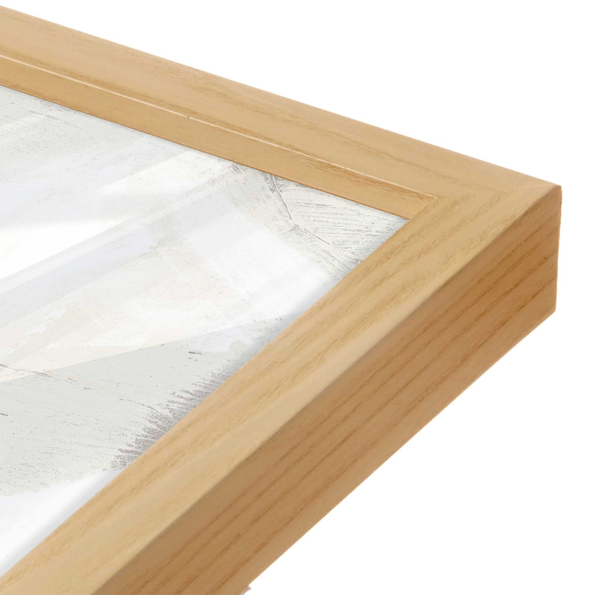 [Color:American Maple], Picture of art in a American Maple frame at an angle