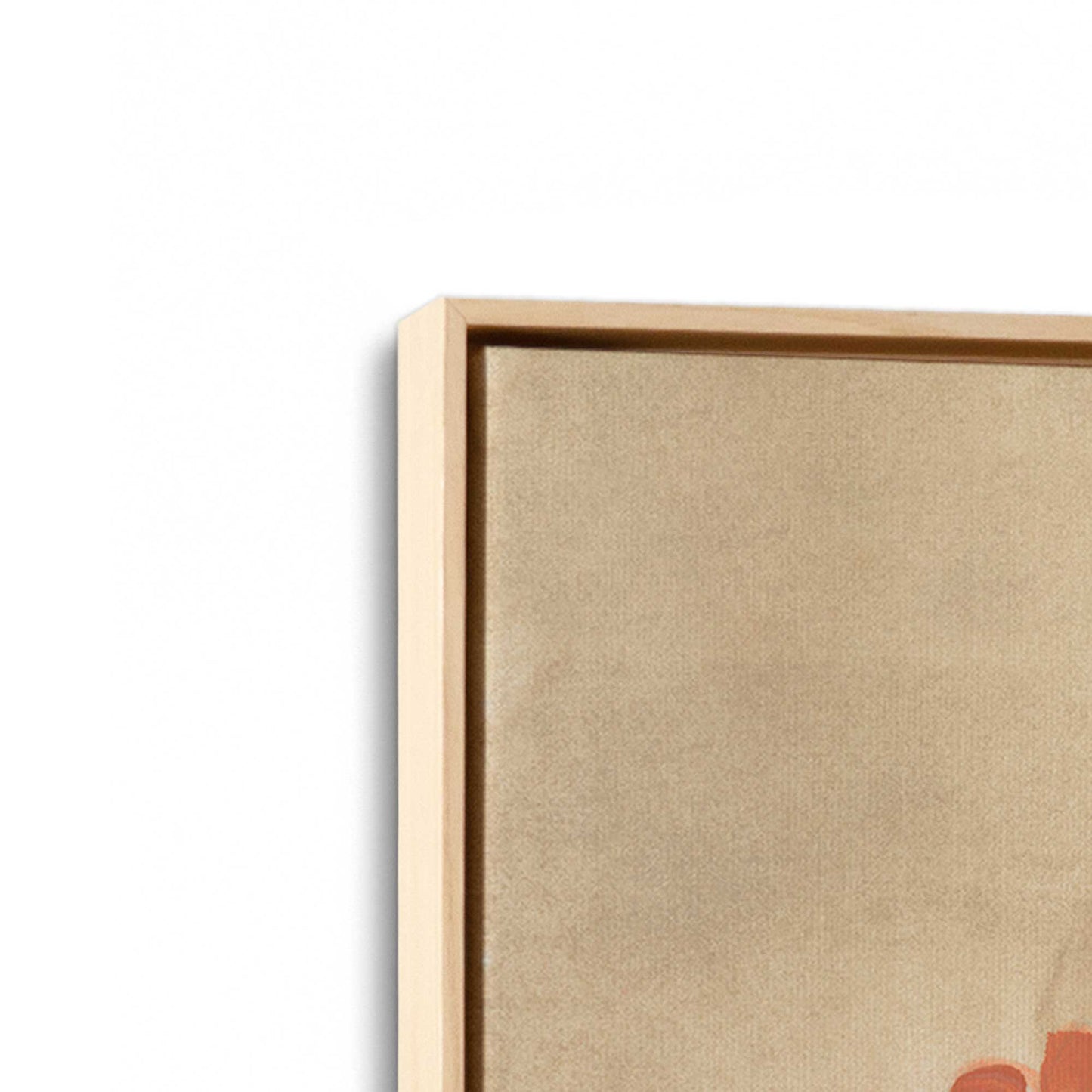 [Color:American Maple], Picture of art in a American Maple frame at an angle