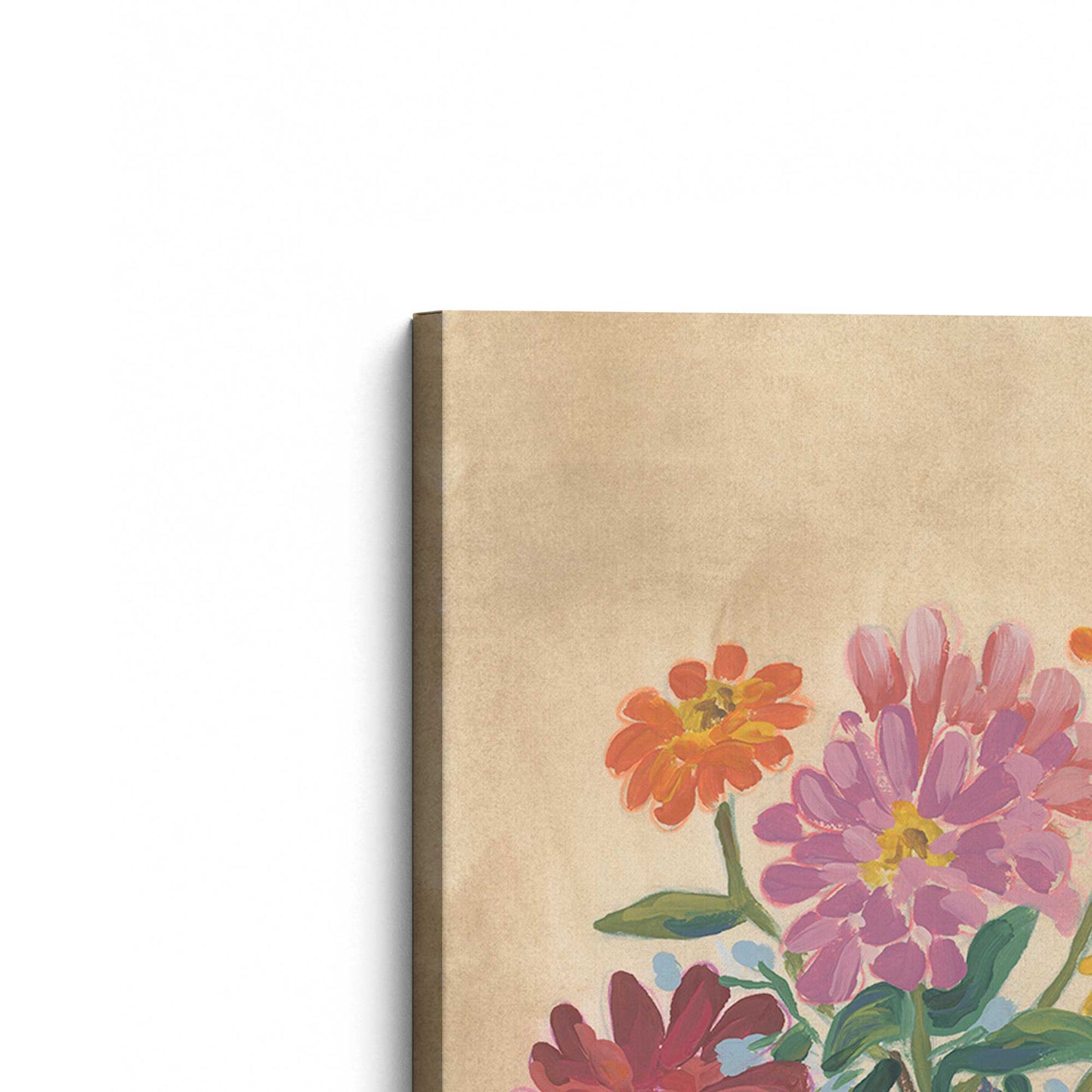 [Color:Stretched Canvas], Picture of the corner of the art