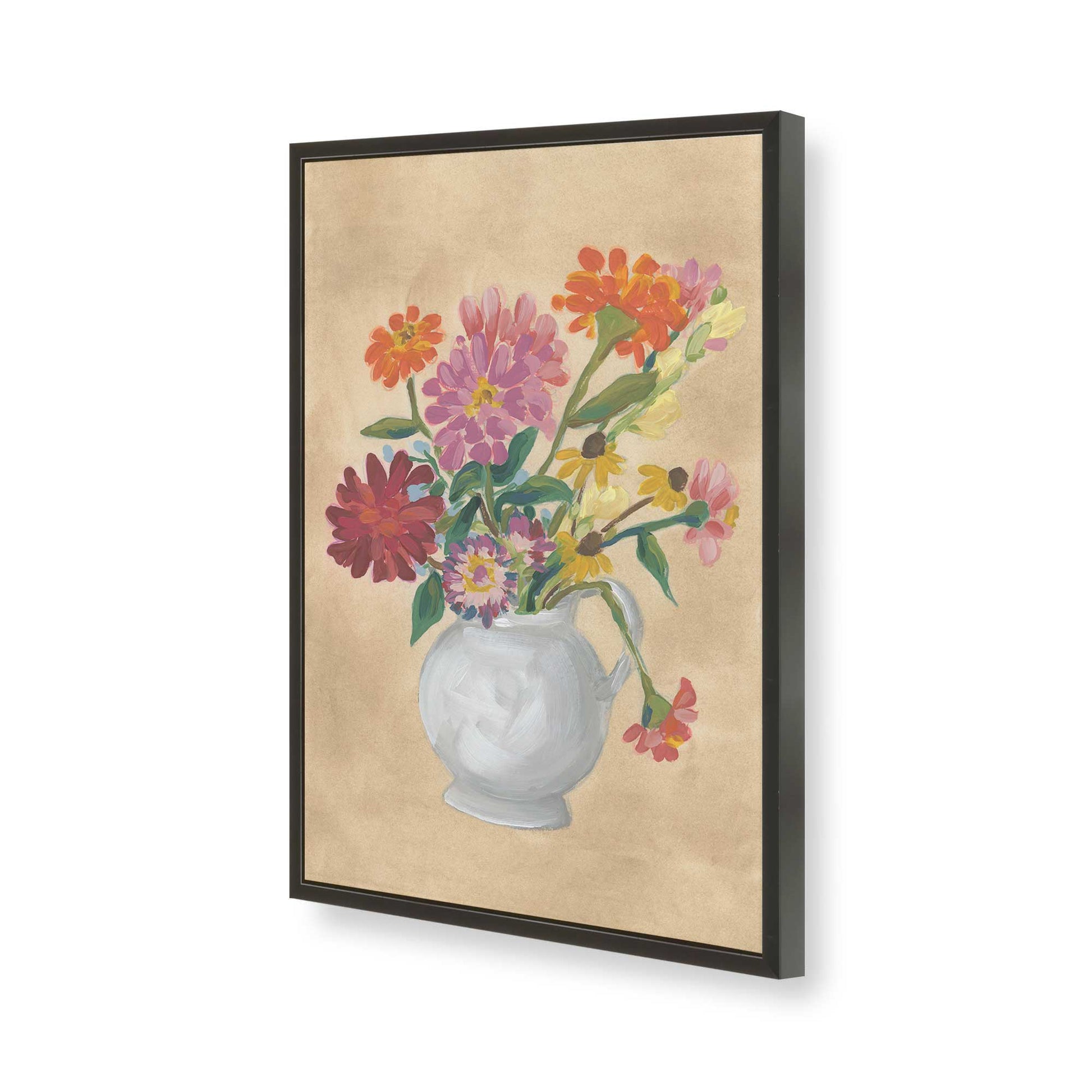 [Color:Satin Black], Picture of art in a Satin Black frame of the corner