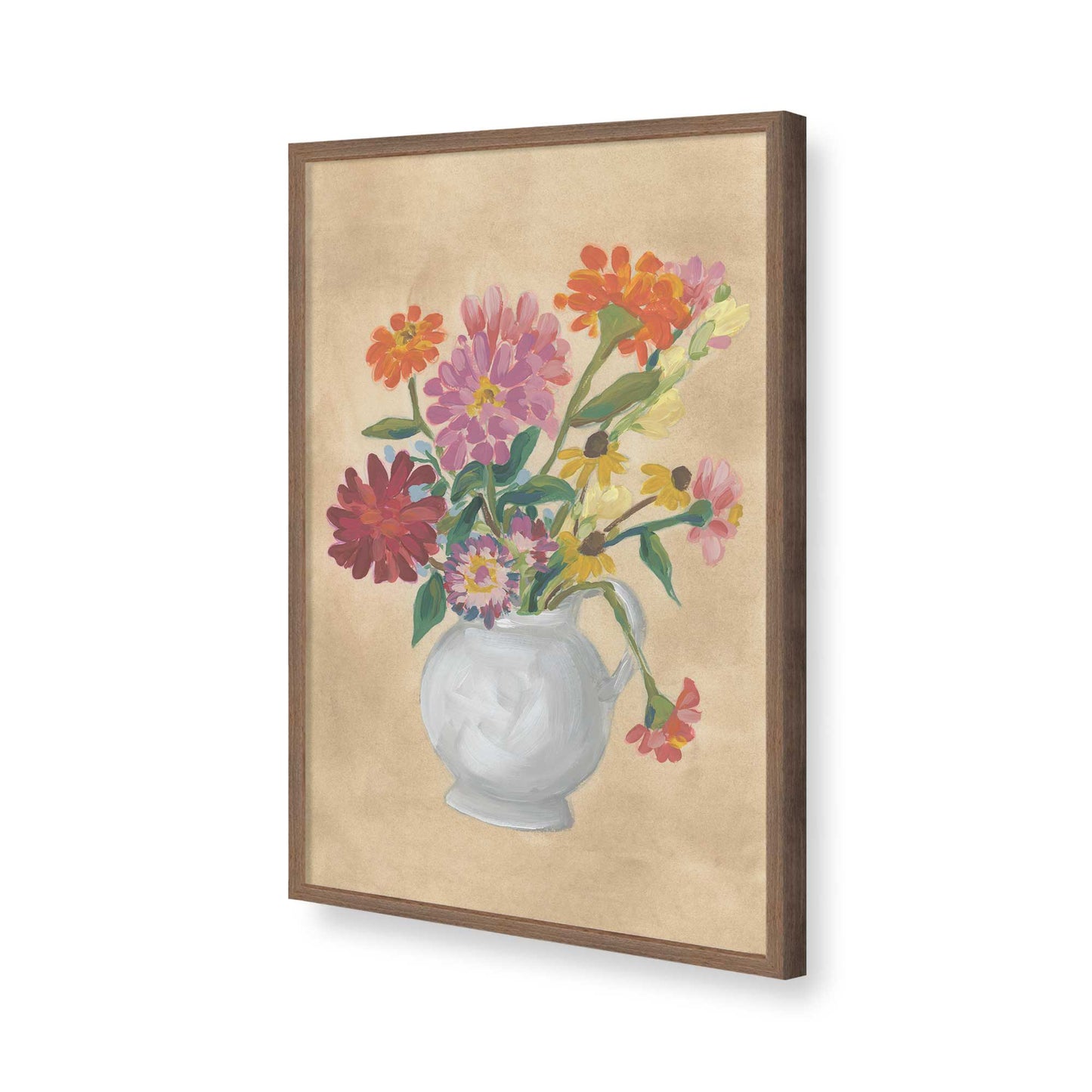[Color:Walnut], Picture of art in a Walnut frame of the corner