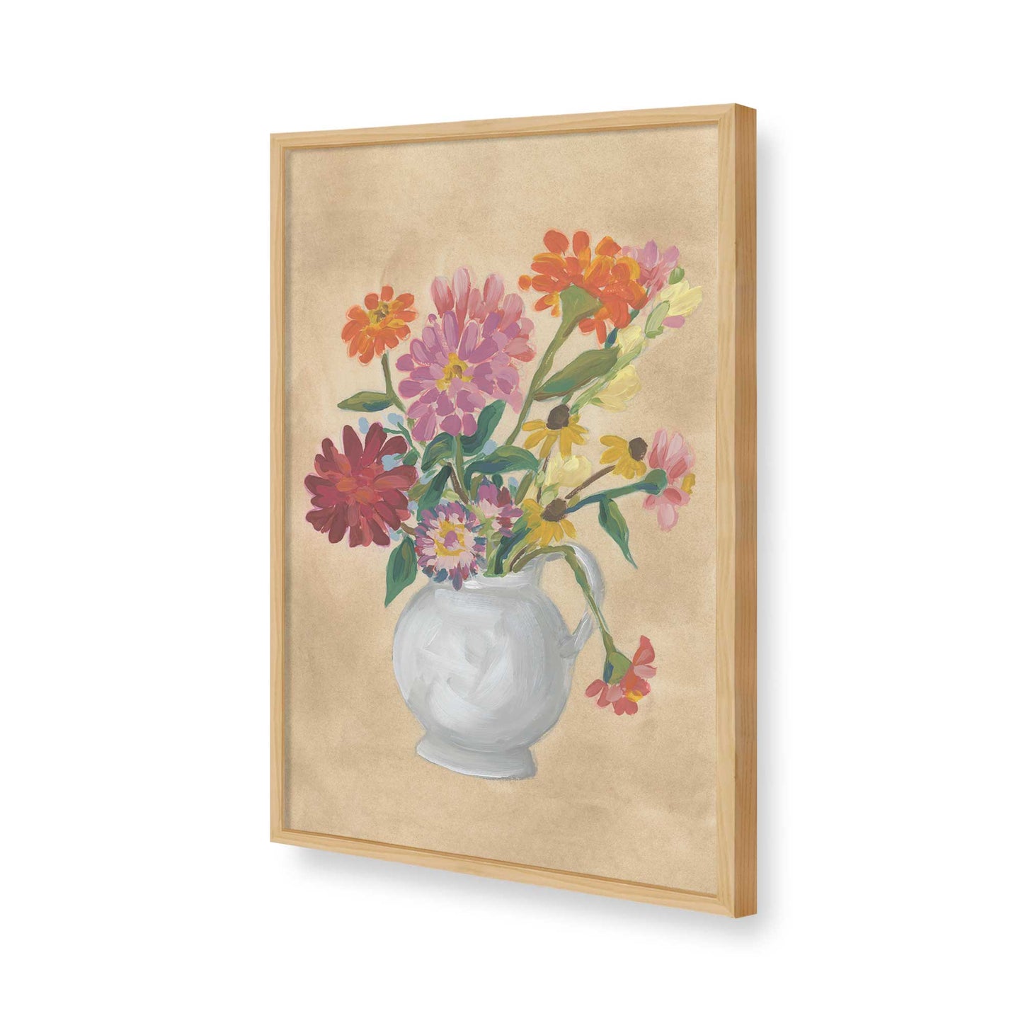 [Color:American Maple], Picture of art in a American Maple frame of the corner