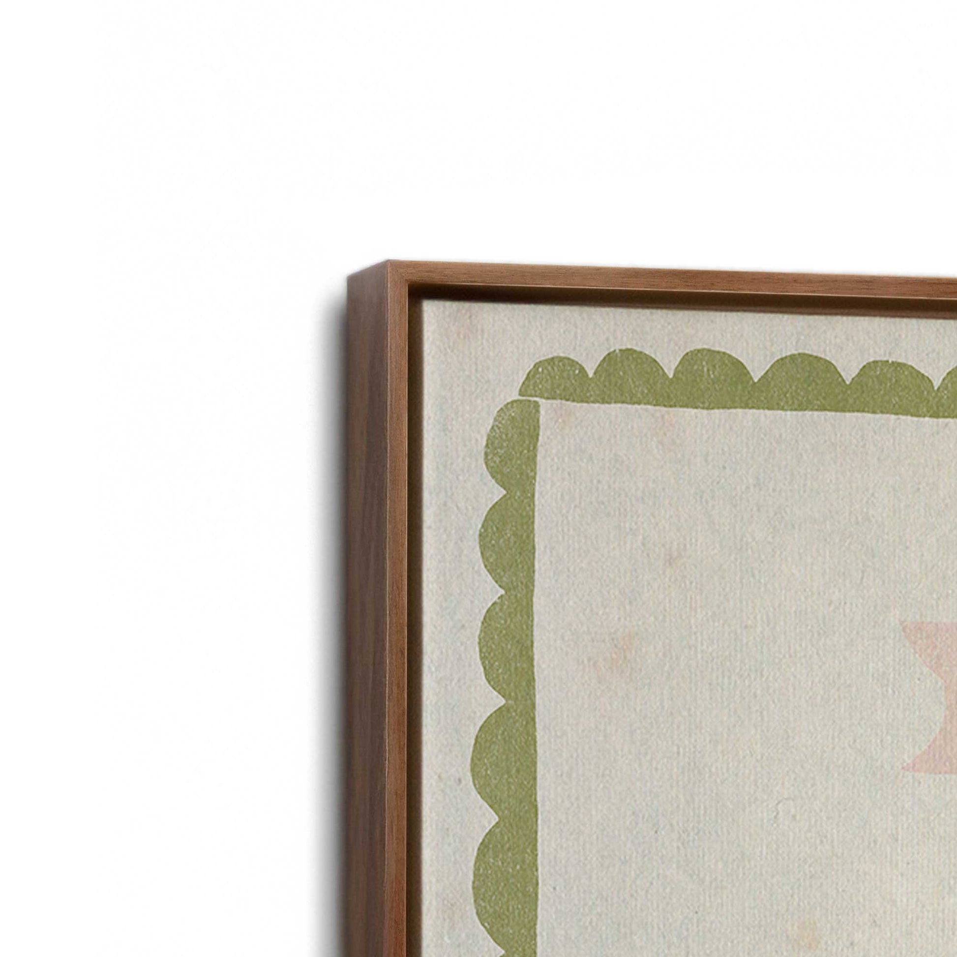 [Color:Walnut], Picture of art in a Walnut frame at an angle