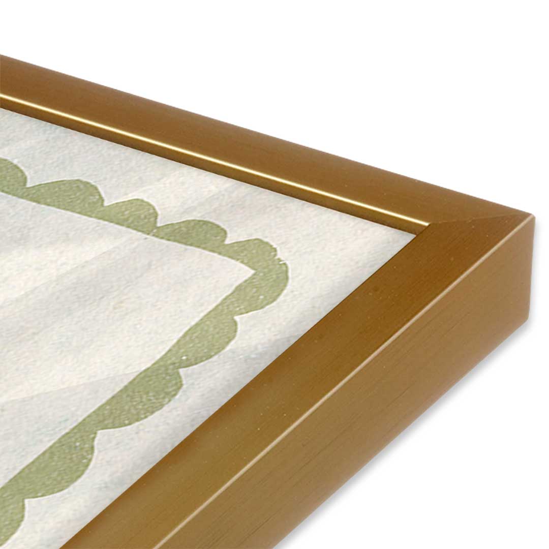 [Color:Polished Gold], Picture of art in a Polished Gold frame at an angle