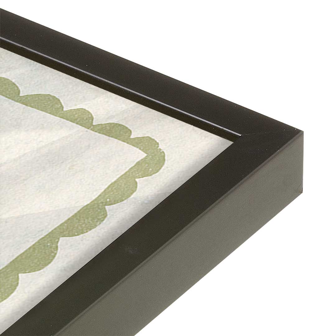 [Color:Satin Black], Picture of art in a Satin Black frame at an angle
