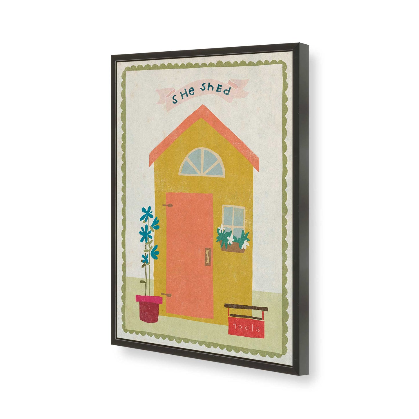[Color:Satin Black], Picture of art in a Satin Black frame of the corner