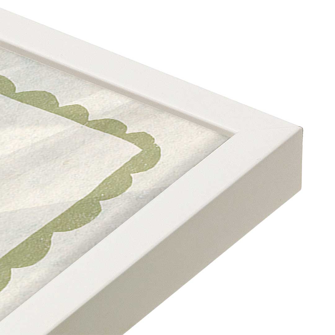 [Color:Opaque White], Picture of art in a Opaque White frame at an angle