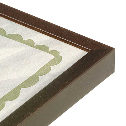 [Color:Brown], Picture of art in a Brown frame at an angle