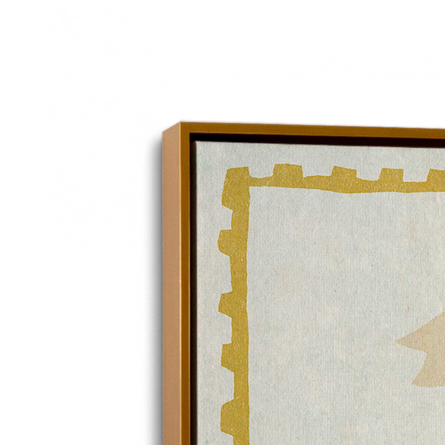 [Color:Polished Gold], Picture of art in a Polished Gold frame at an angle