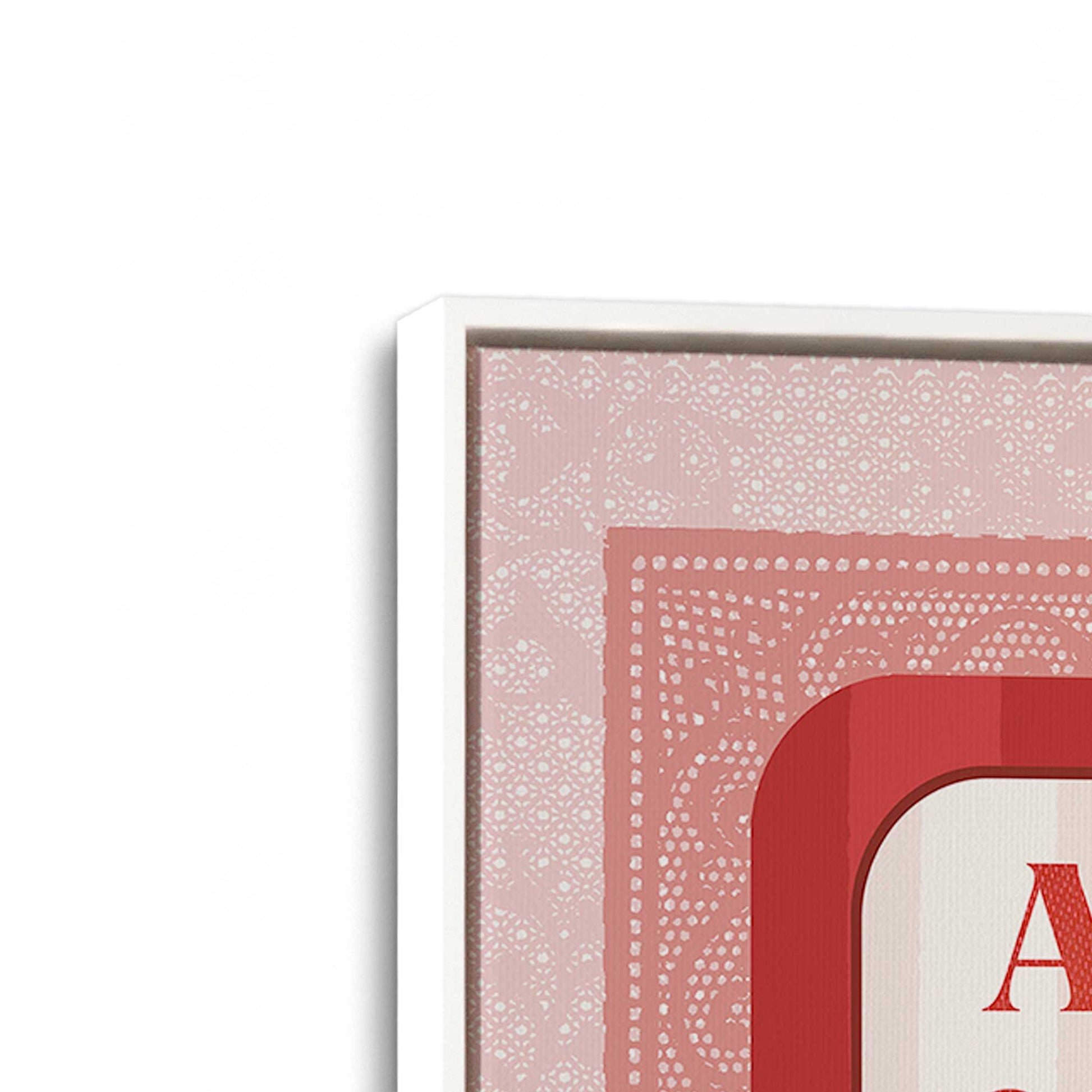 [Color:Opaque White], Picture of art in a White frame at an angle